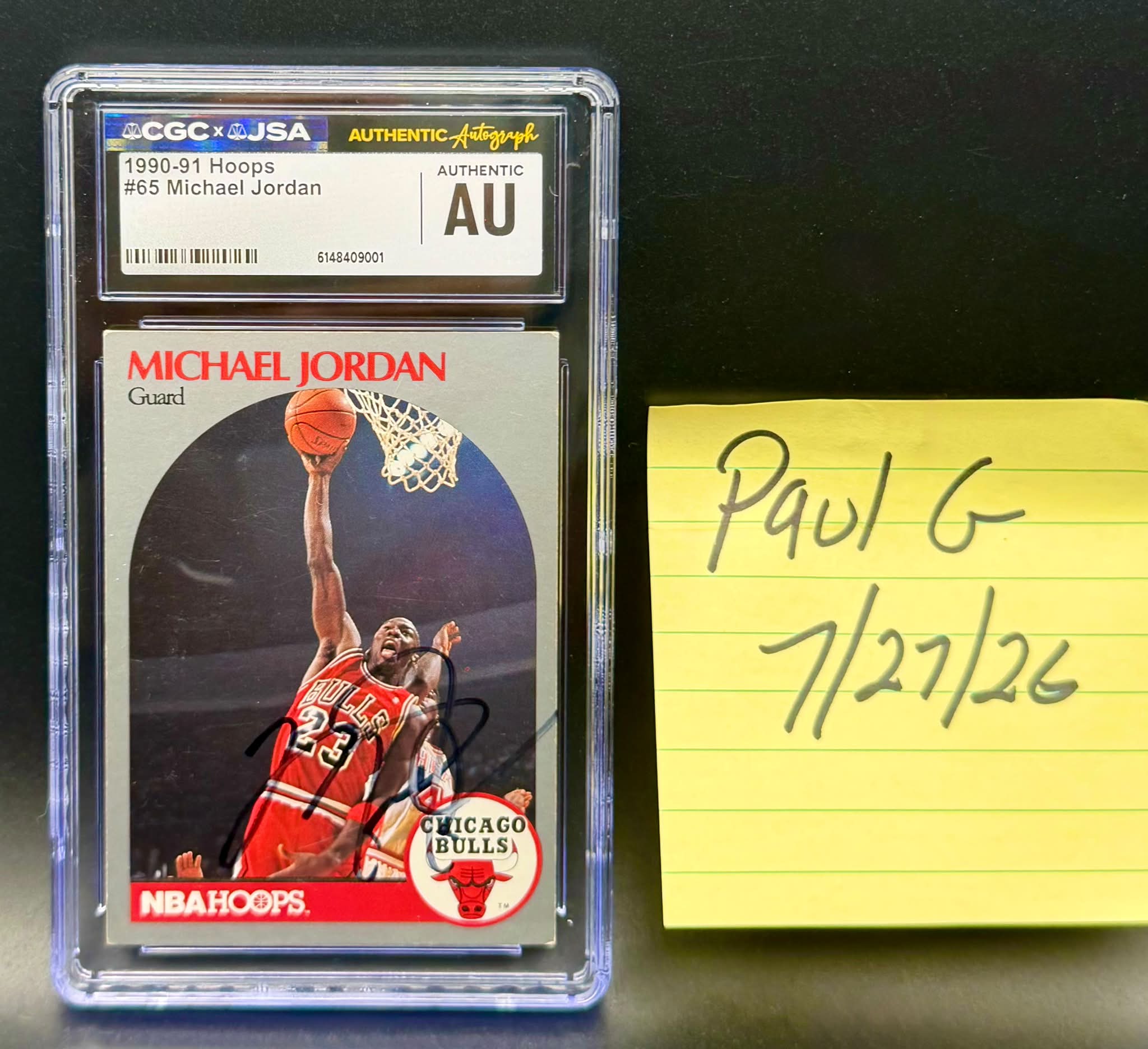 Michael Jordan 1990 NBA Hoops illustration card