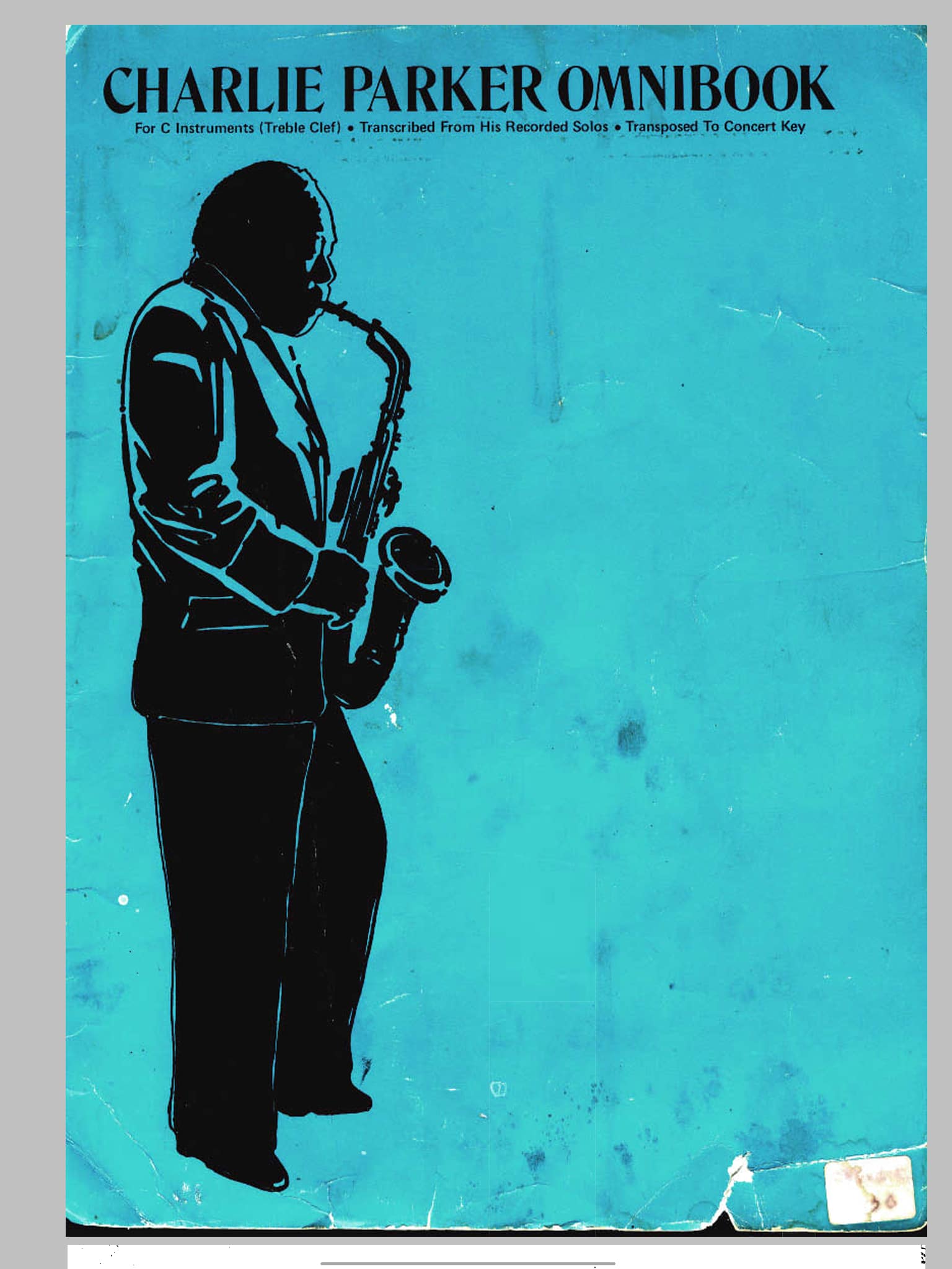 Jazz improv book with Charlie Parker patterns