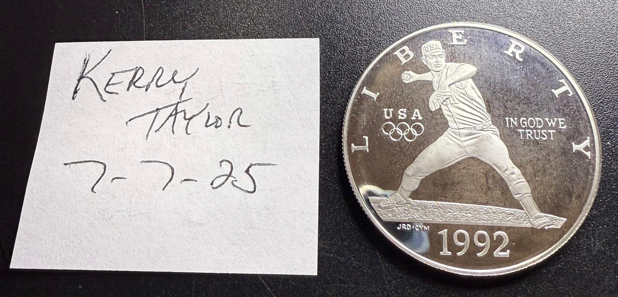 1992 US Olympic Baseball Proof Silver Dollar - 90% Silver Commemorative Coin (Proof)