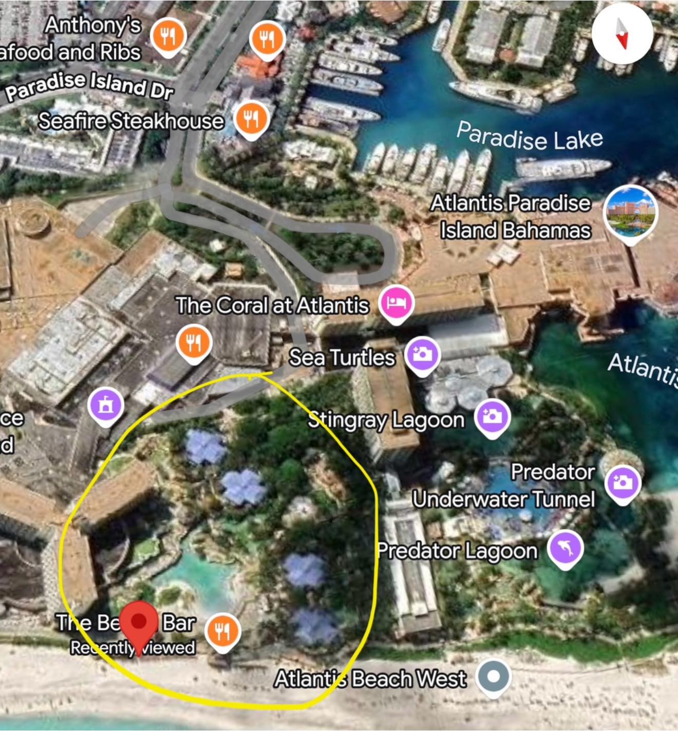 Atlantis Bahamas Map Of Resort