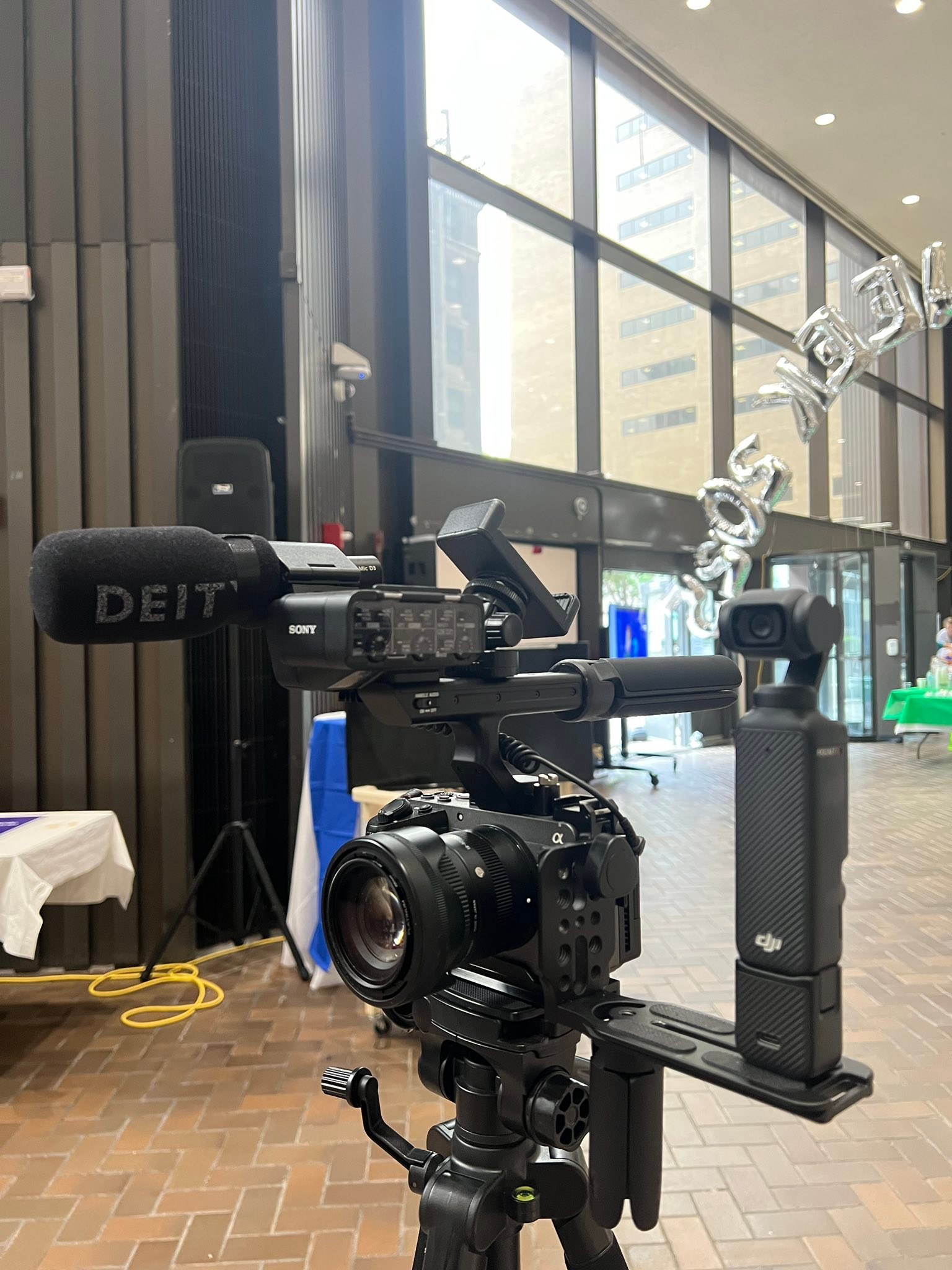 Today's simple setup. Sony FX30 E 18-105 F4 Lens DJI RS4 Mini.
