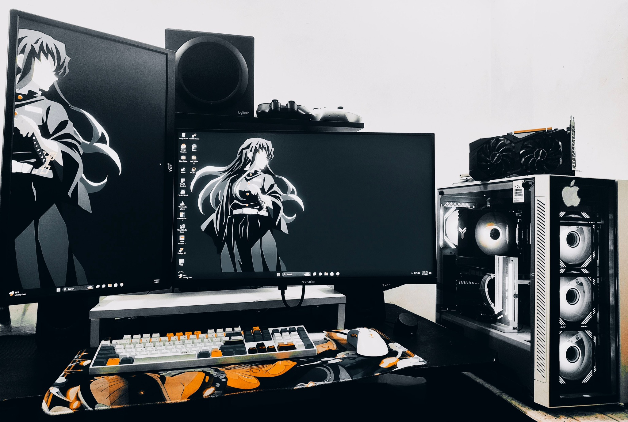 Workspace and gaming setup with Ryzen 7 5700X and RX 6700XT