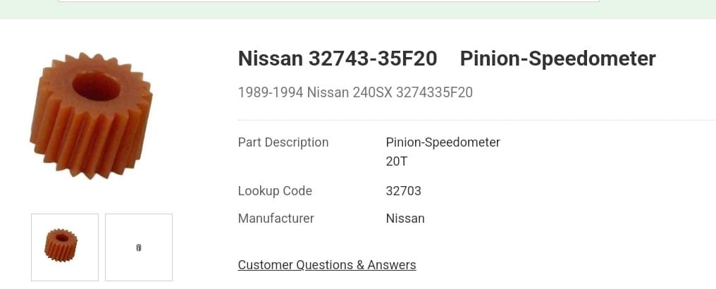 Where to find a speedo gear for a manual transmission Nissan 240Z