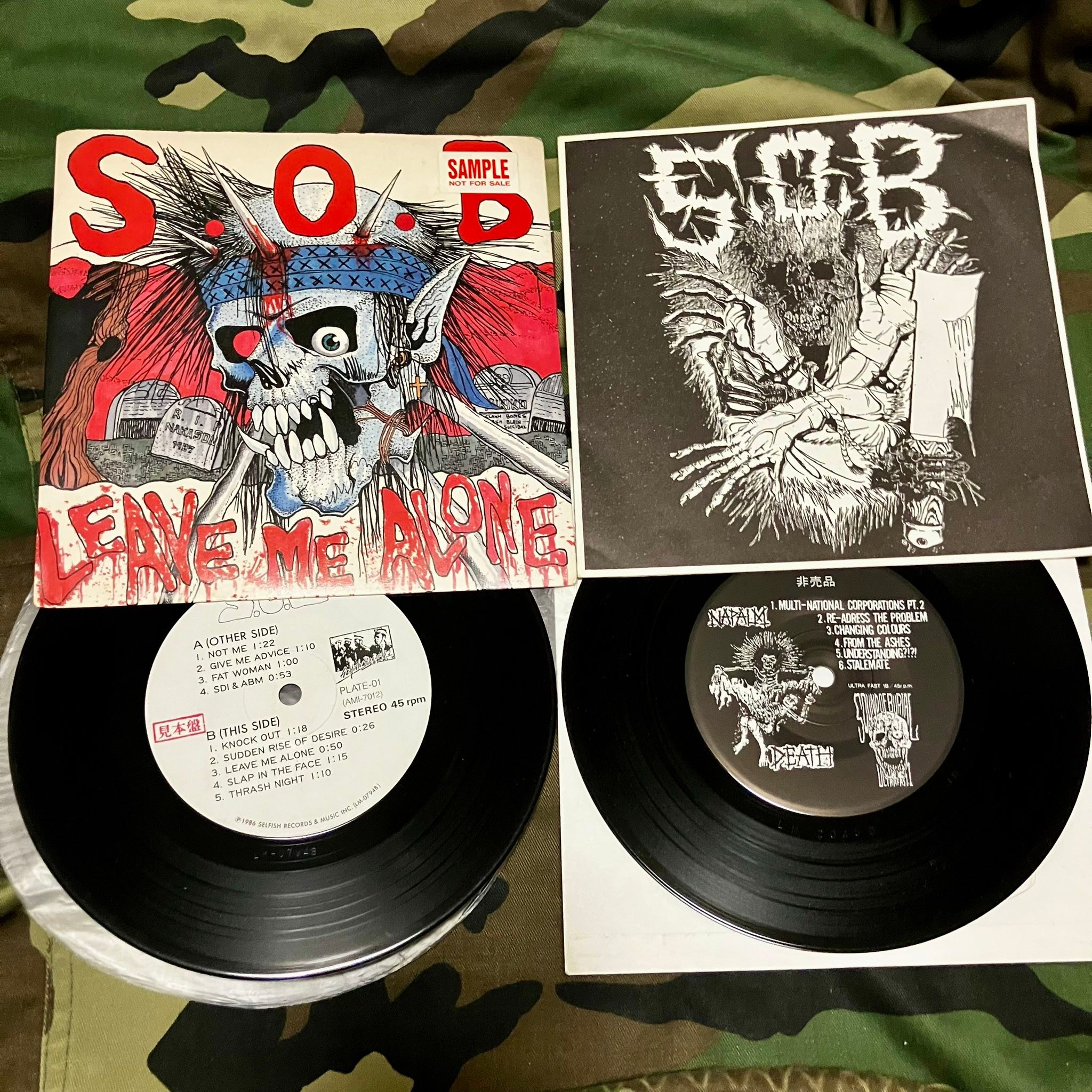Rare Napalm Death vinyl records collection