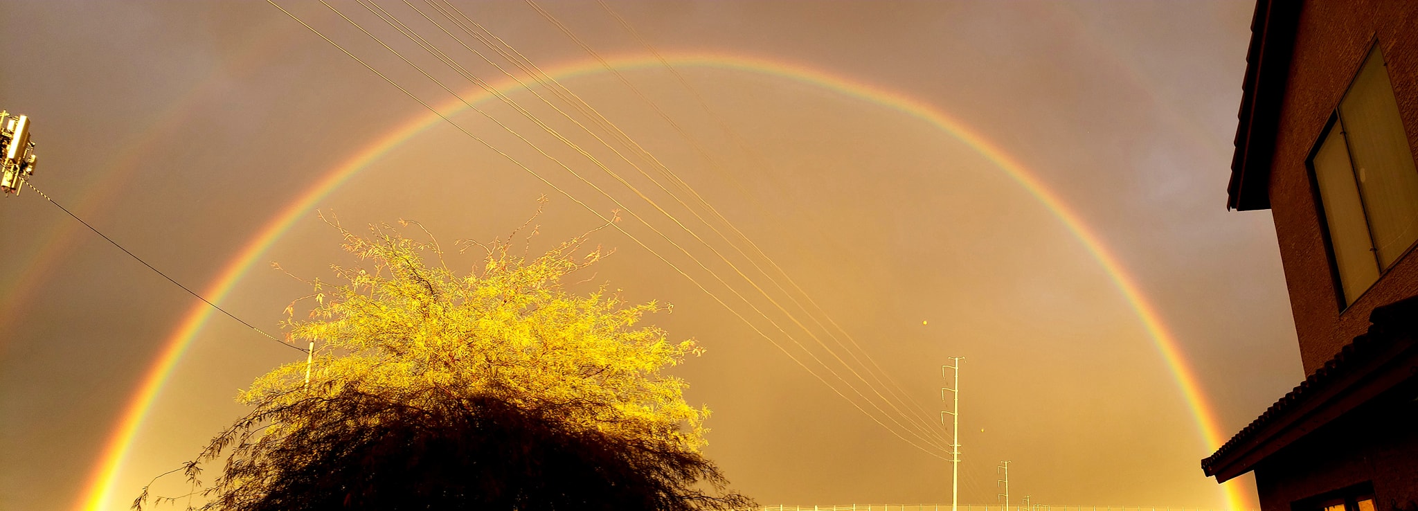 Crazy bright rainbow tonight over North Phoenix.🌵
