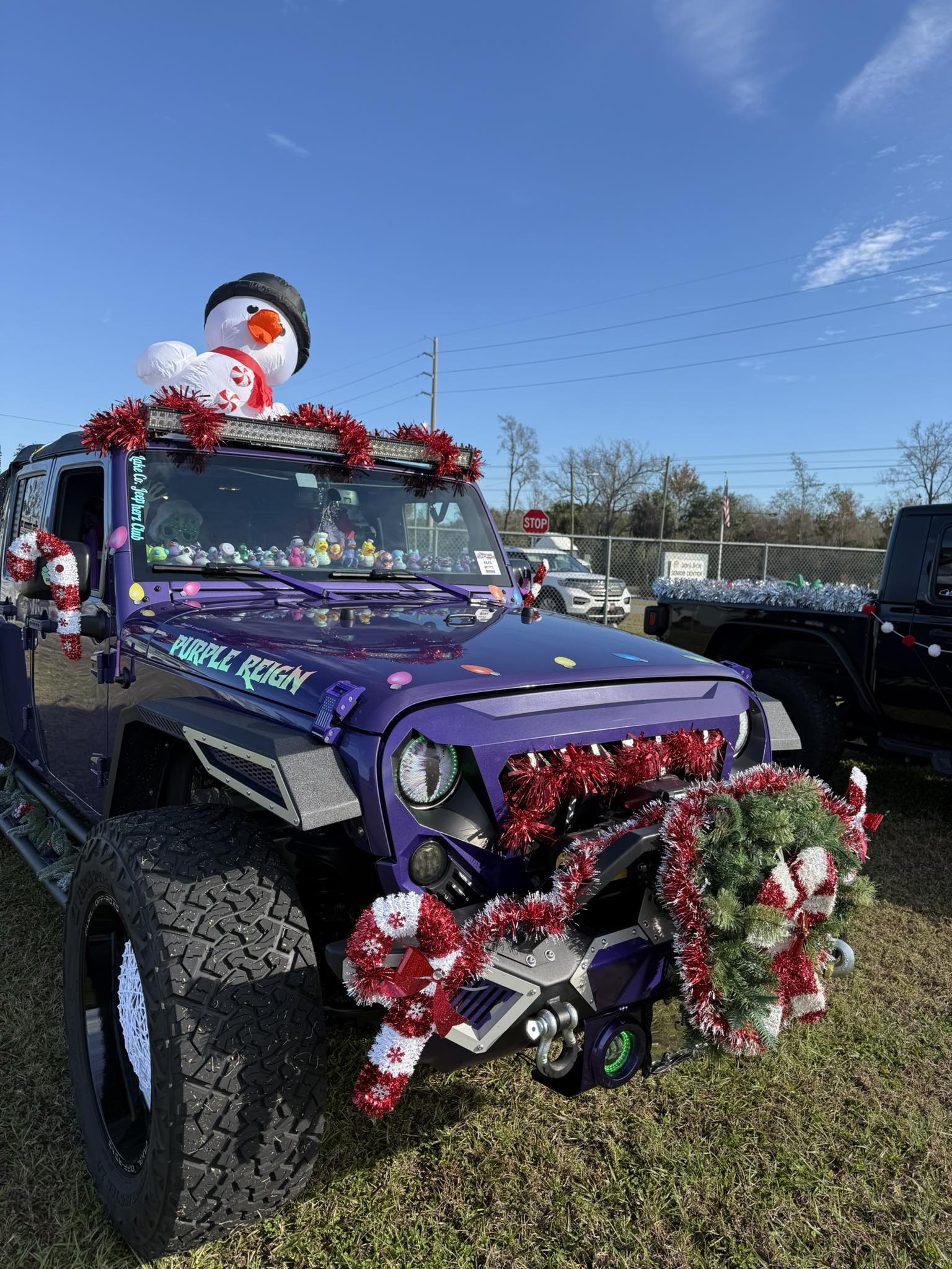 Purple Jeep Wrangler Sport JKU Unlimited Custom Christmas Ornament