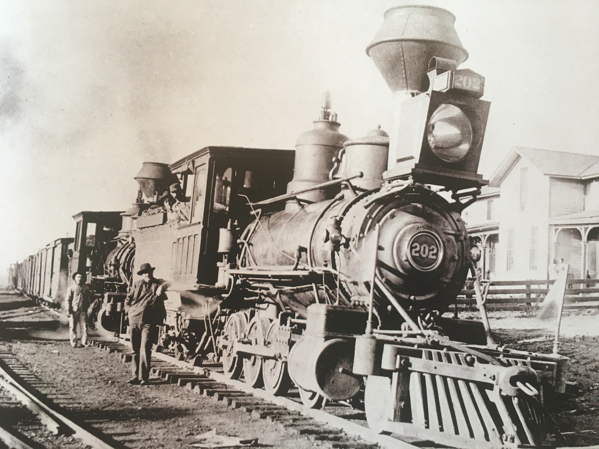 D&RG 202 locomotive on 4 percent grade to Cumbres Pass