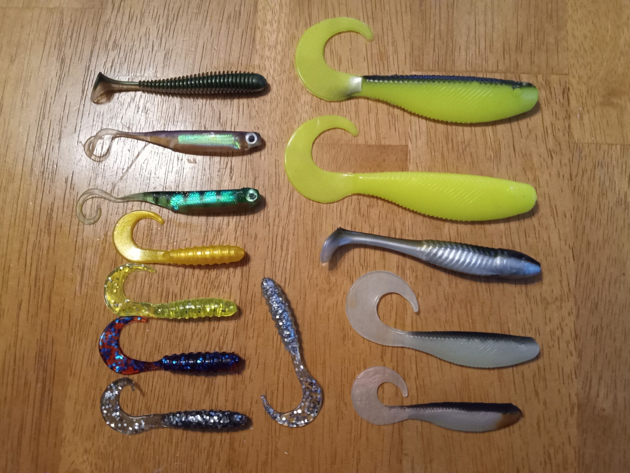 bait lure for ribbon fish Brim Reaper Bluegill Fishing 50 pack  Blue Lures Sporting Goods popular Leech Flutter Spoon Clam Ribbon Leech Flutter Spoon