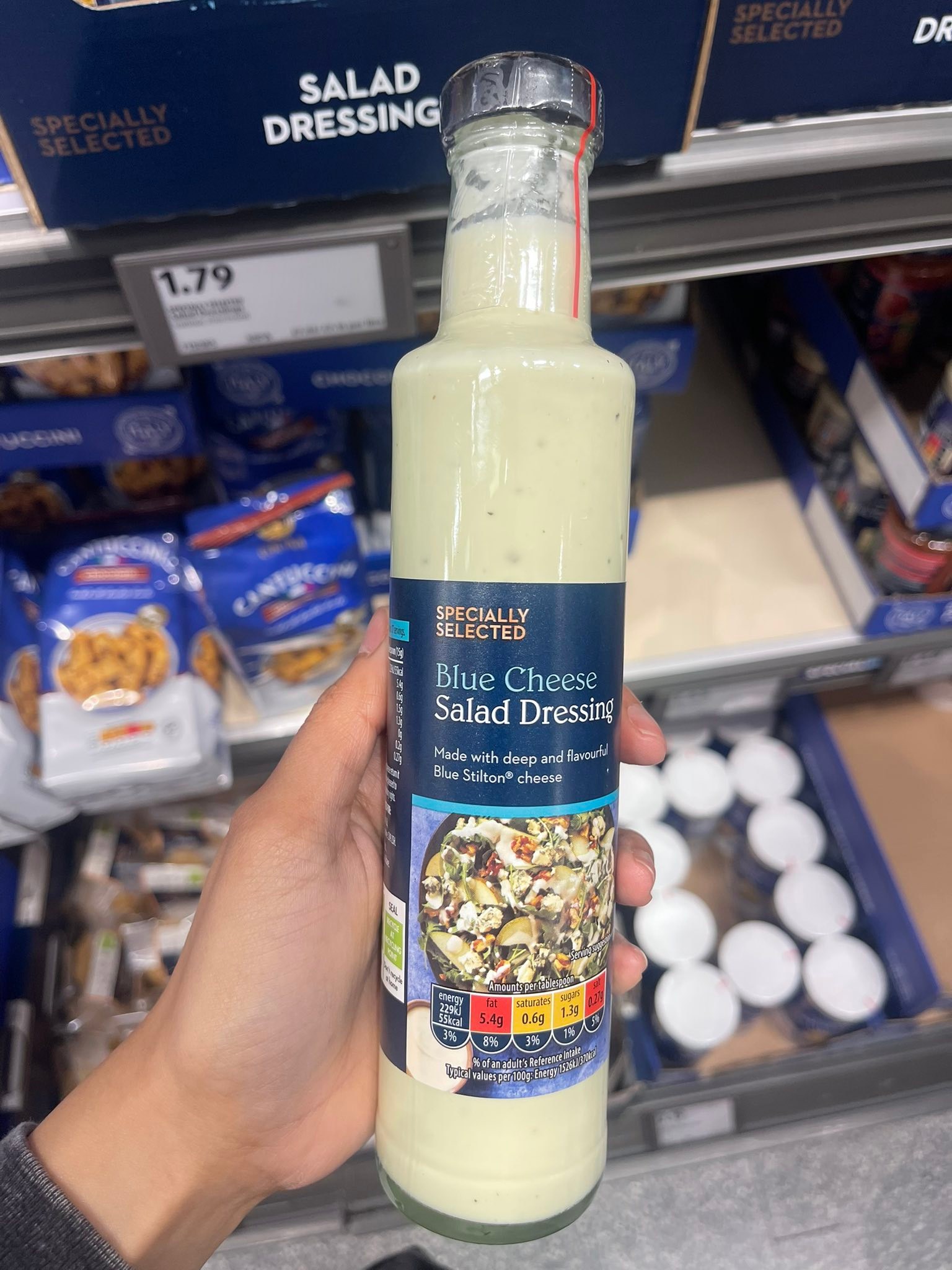 blue cheese dressing aldi Salad Dressings at 👀 SALAD DR 1.79 COUNES SPECIALLY SELECTED BlueCheese Salad SaladDressing Dressing Made deep Madewithdeepandlinari and d'flavouri Blue Stilton® cheese 0.69 138 34 0.6g 前人 aptai Size:UK 8 (In-Rental) YGroup_chantelle Gauze Dress for Women