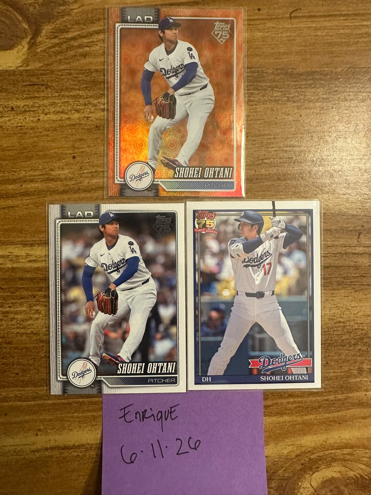 Awesome 2025 Topps Now baseball card. It has Shohei Ohtani 