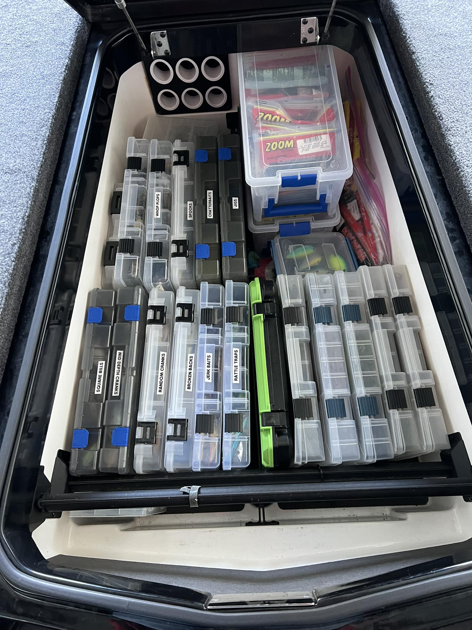 can you put soft plastics in a tackle box TideRex Fishing Bag for Plastic Bait Storage Organizer 900D No more lures damaged in transit thanks to the absorbent material that will protect your equipment Soft Plastic/Top Water - Colony