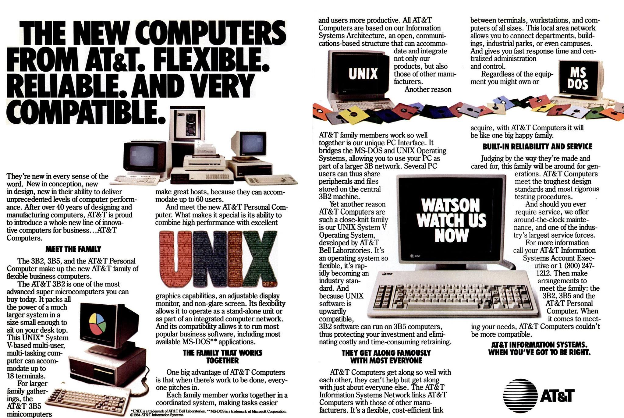 What happened to AT&T's 3B line of computers?