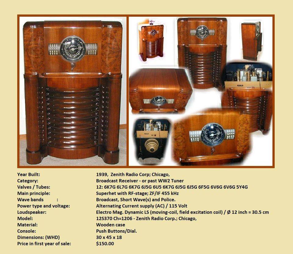 My 1940 Zenith Model 12S471 Console 12-tube radio