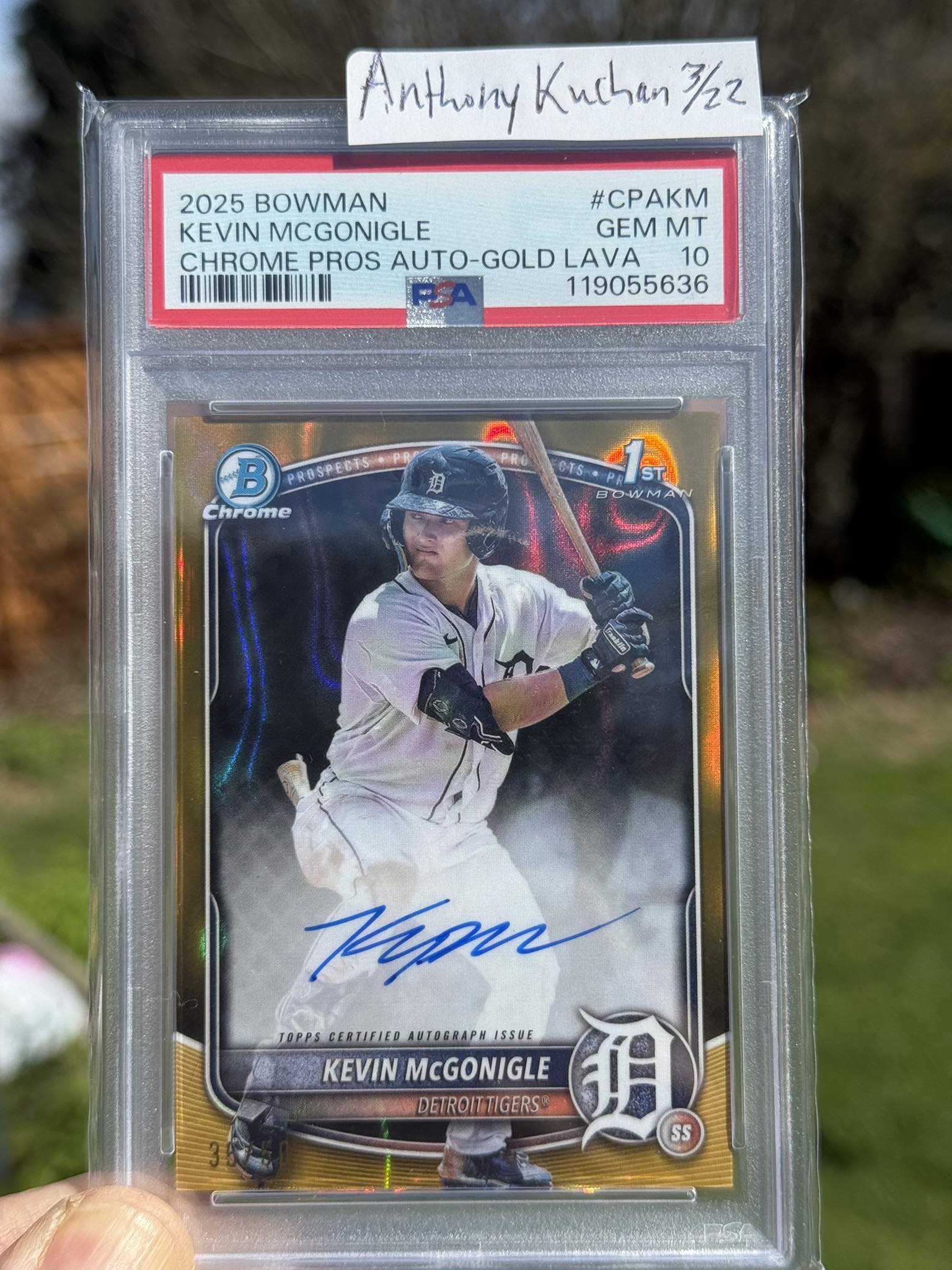 FS: McGonigle 1st bowman auto