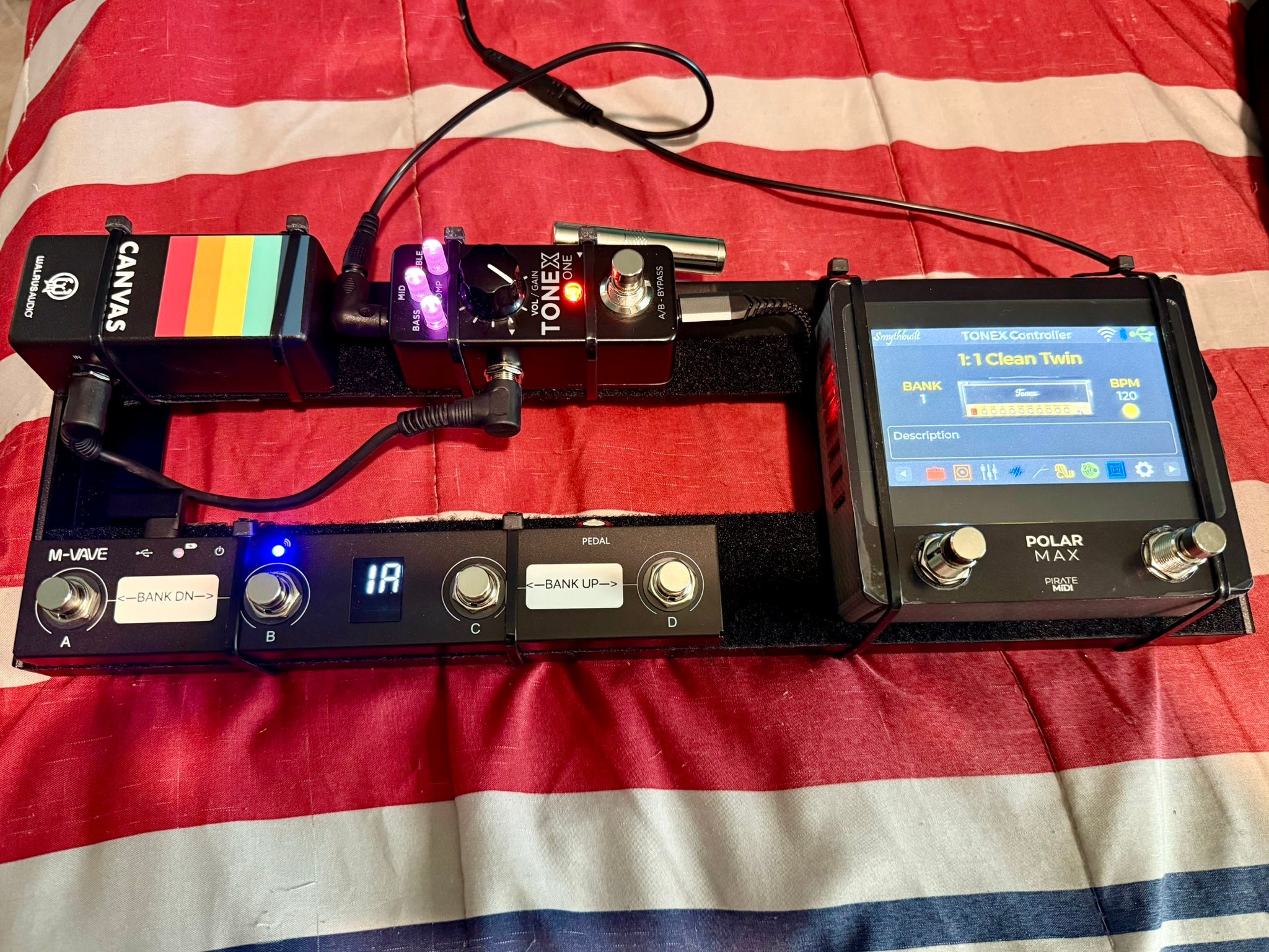 Set de Pedalboard Strymon e tonex e korg