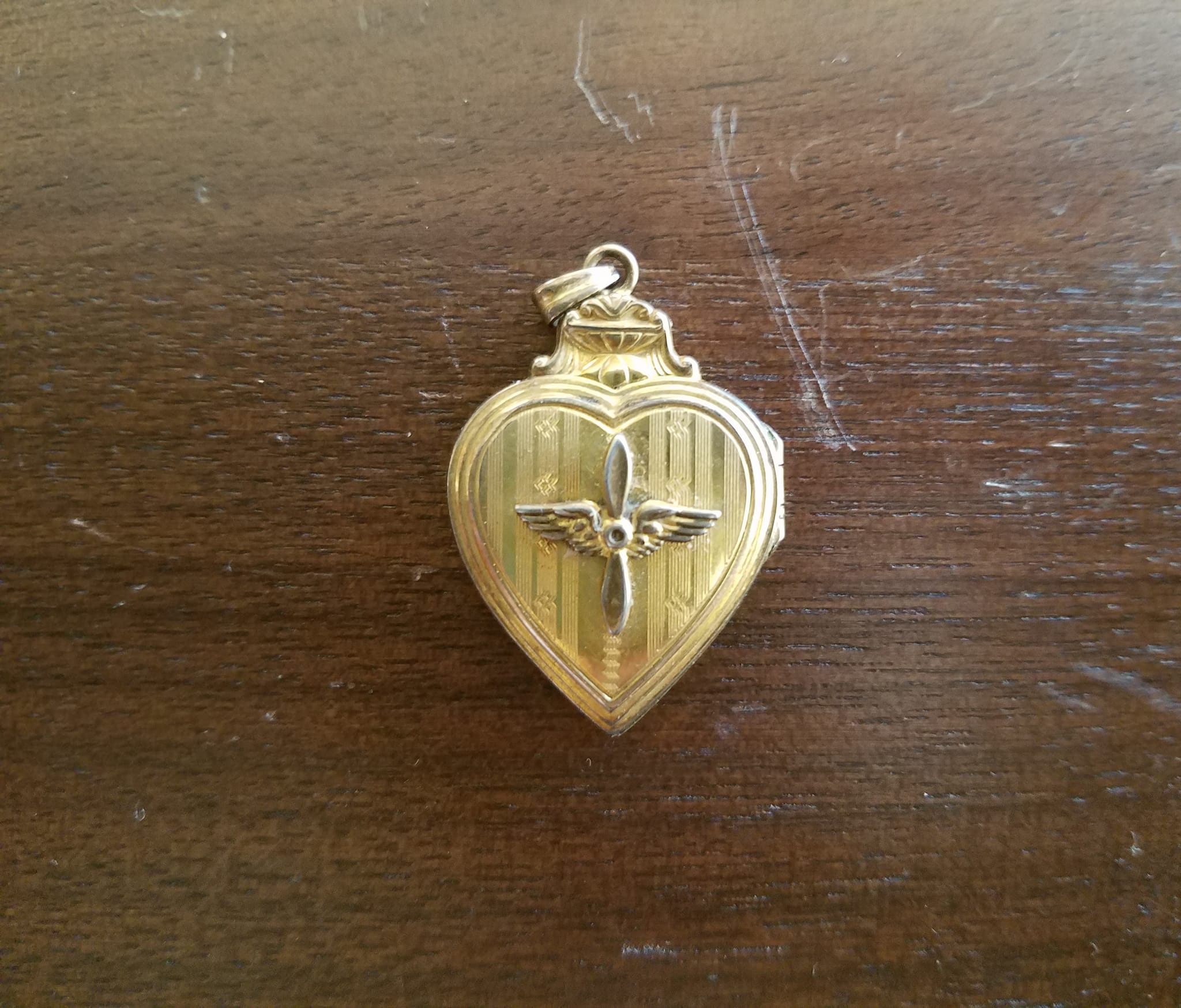 Wwii Air Force Pilot Wings Necklace Sterling Army AIR CORPS FORCE 