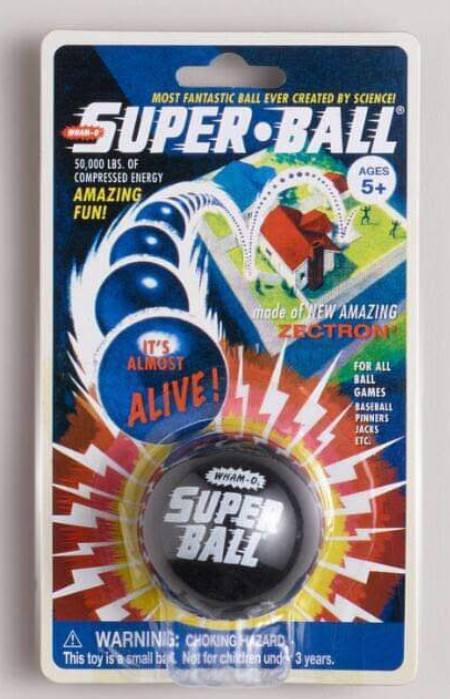1965 Superball has superior bounce
