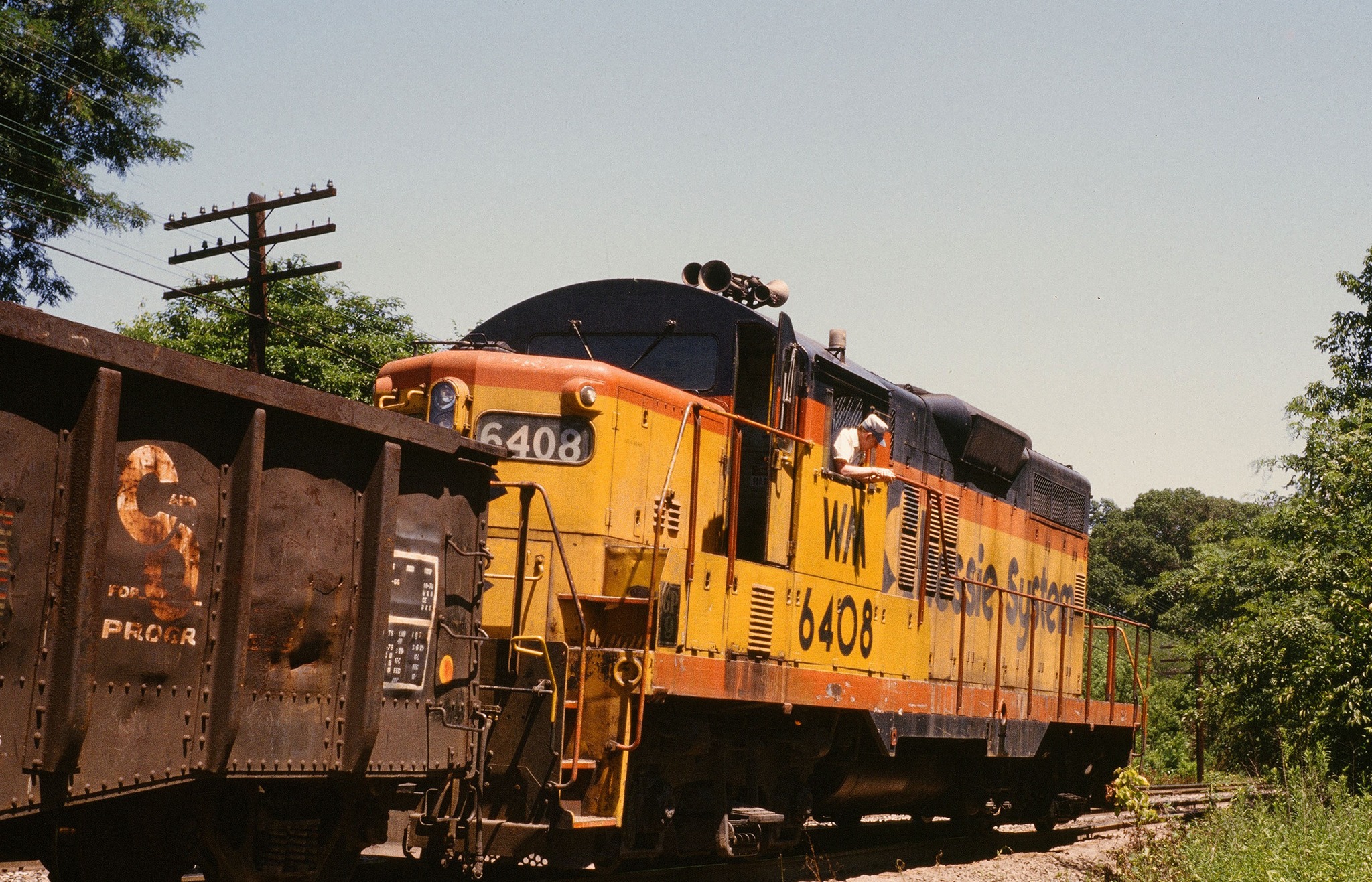 B&O work train with Western Maryland GP9 in Kensington, Maryland