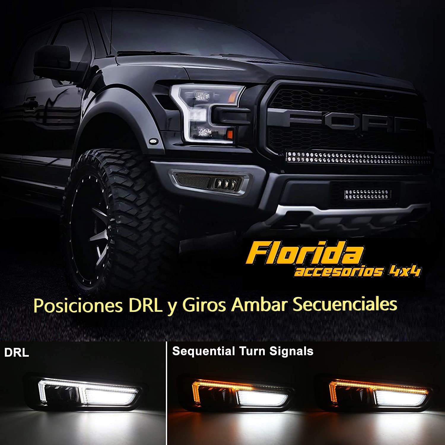 Par De Luces Antiniebla LED De Doble Color Para Ford F250 F350 Excursion 1999-2004, Con Bombillas H3 De 55W