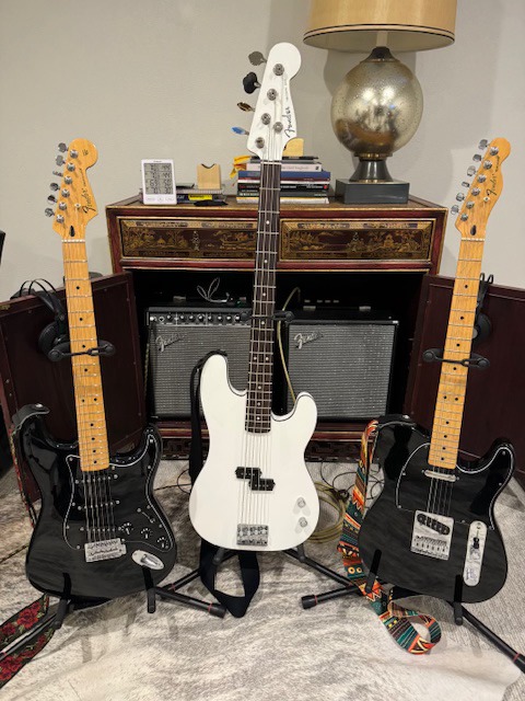 My Fender Family. After a 55 year hiatus, I'm back in the bass