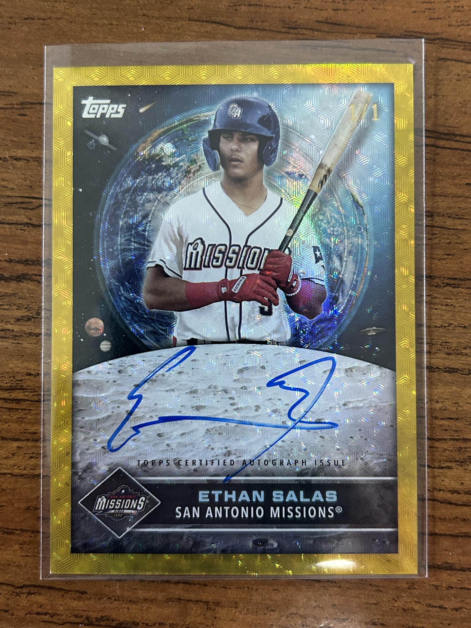 What is the worth of a 1/1 Ethan Salas on-card auto from the 2024 