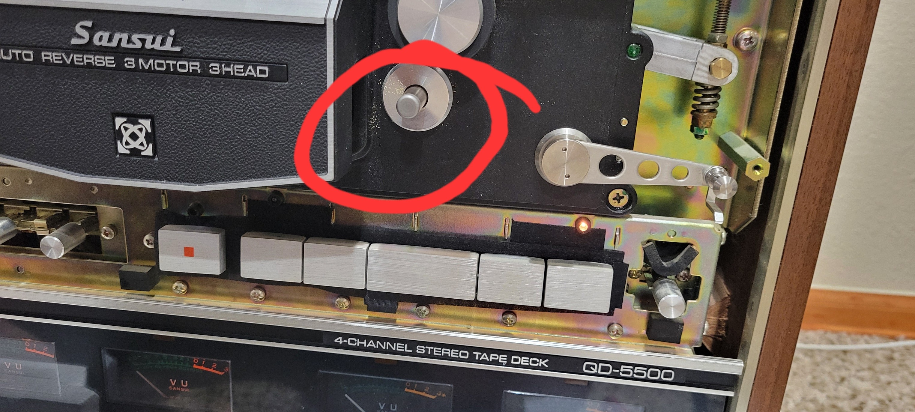 Why won't my Sansui QD-5500 play, fast forward, or rewind?
