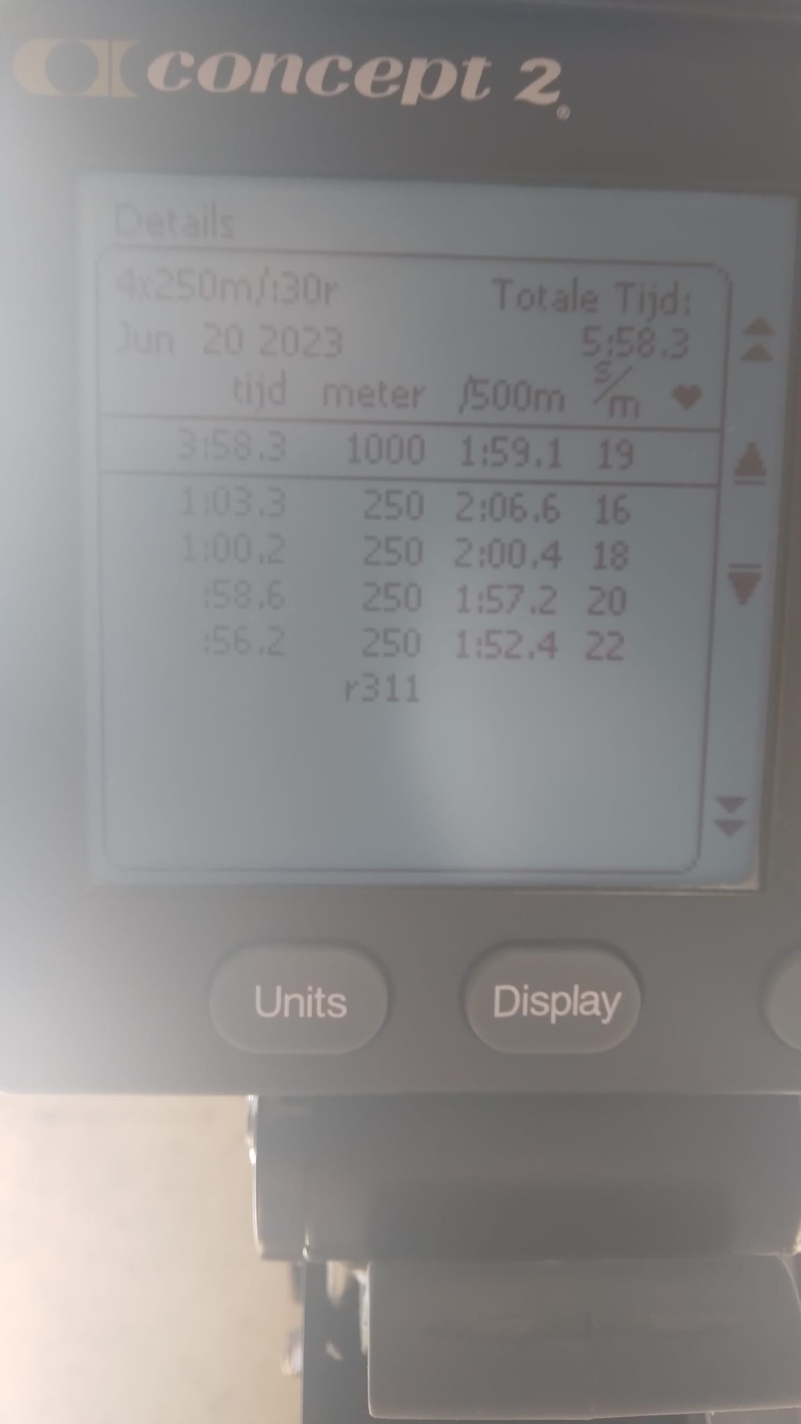 Rowing interval training leads to personal best time