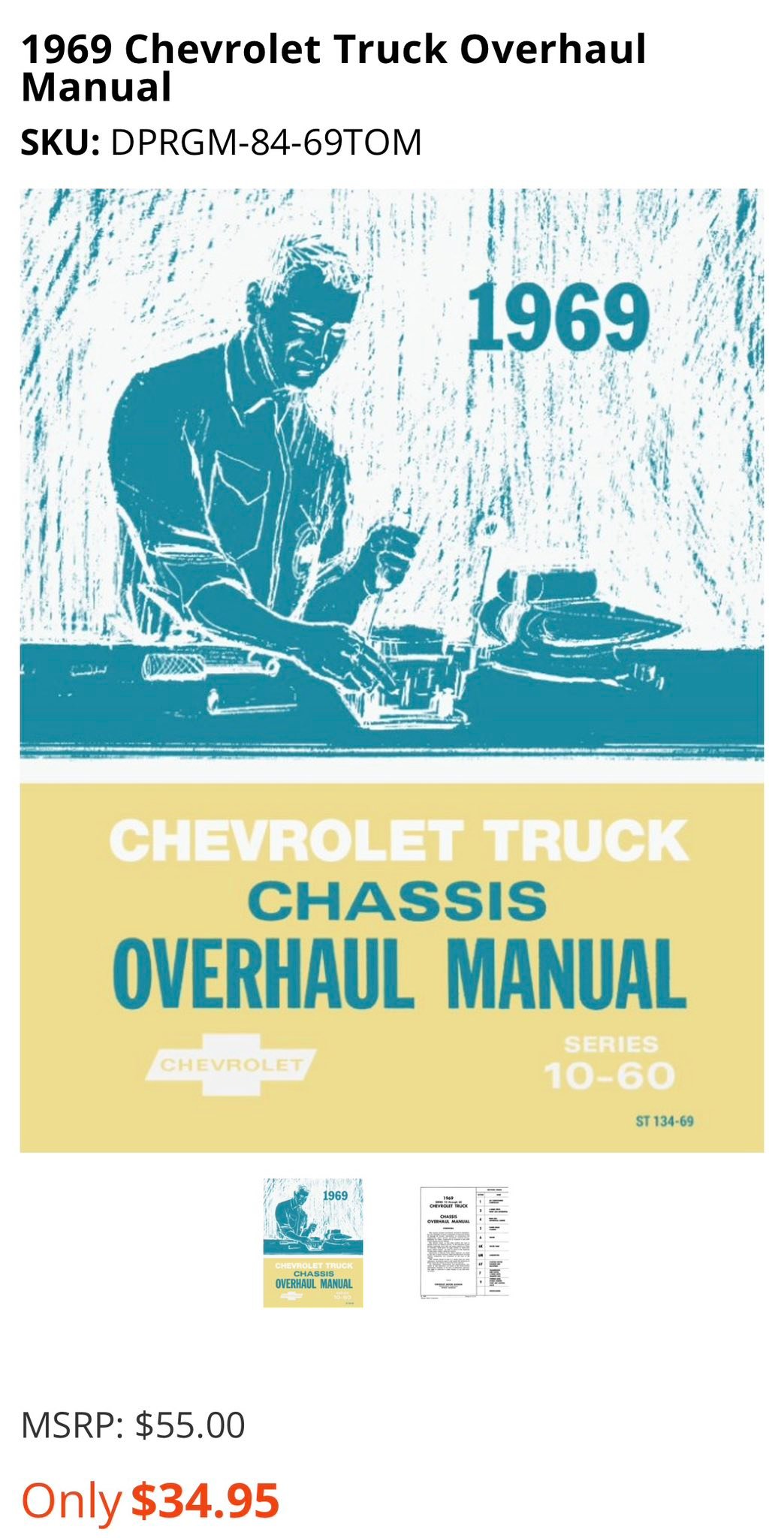 Vintage Van Shop Manual Service Repair CHEVROLET GMC Clymer Book A239