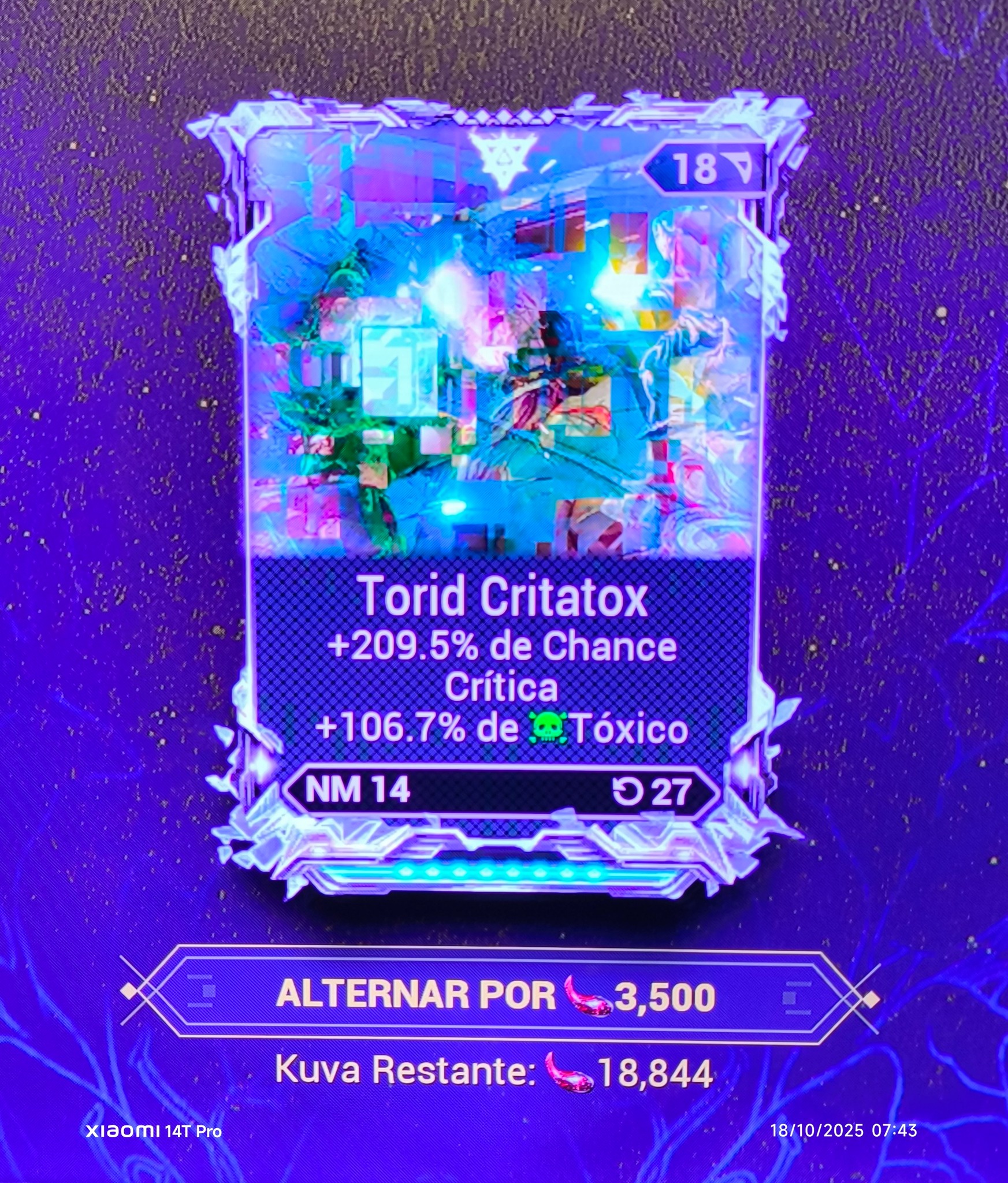 Vendo Mod Riven Torid. | Facebook