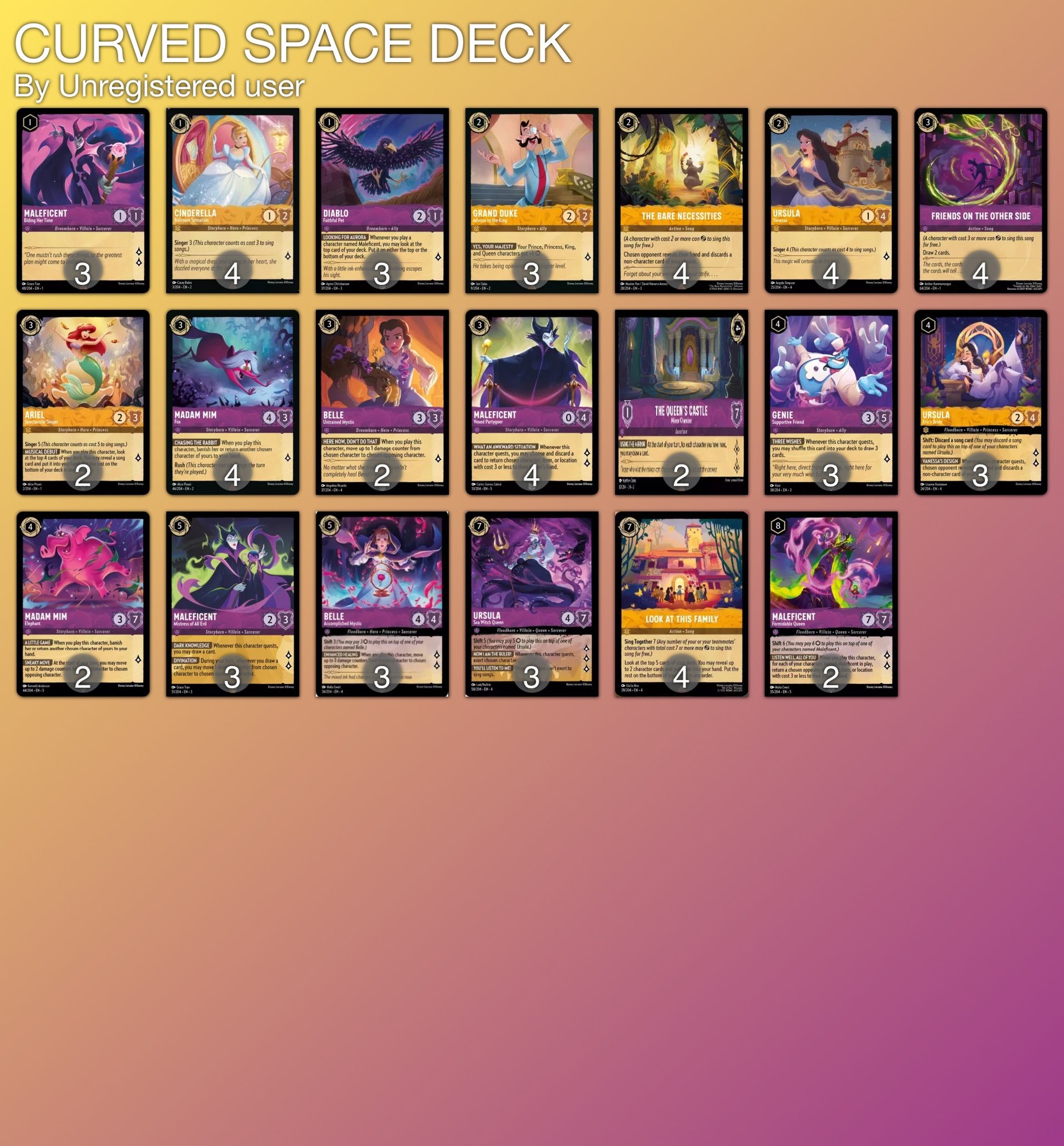 lorcana amber amethyst starter deck Disney Lorcana: The First Chapter you take on the role of an Illumineer with the power to wield magical ink to summon glimmers of Disney characters Amber/Amethyst Deck Suggestions : r/Lorcana
