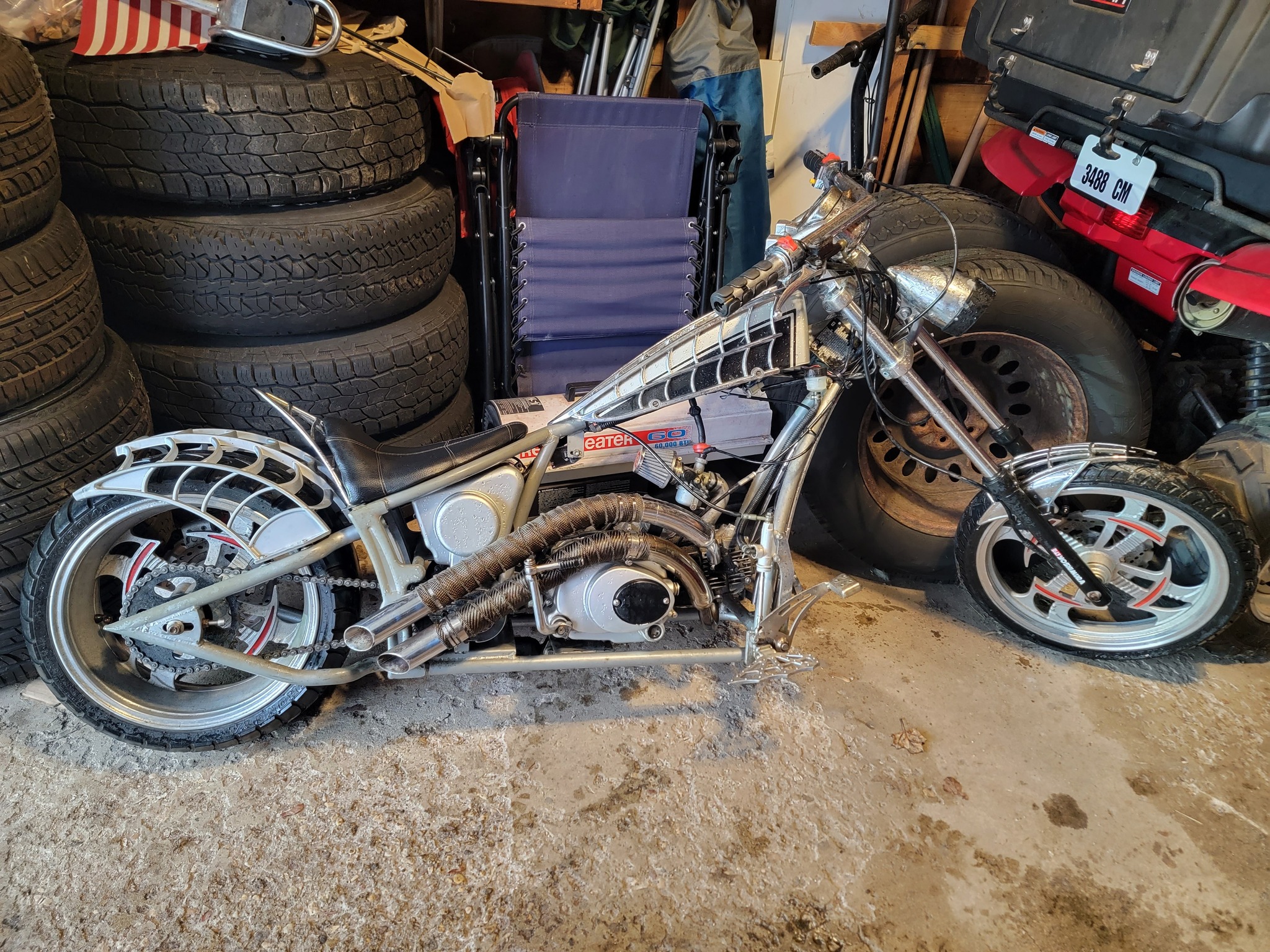Installing 250cc upright in 2006 Black Widow mini chopper