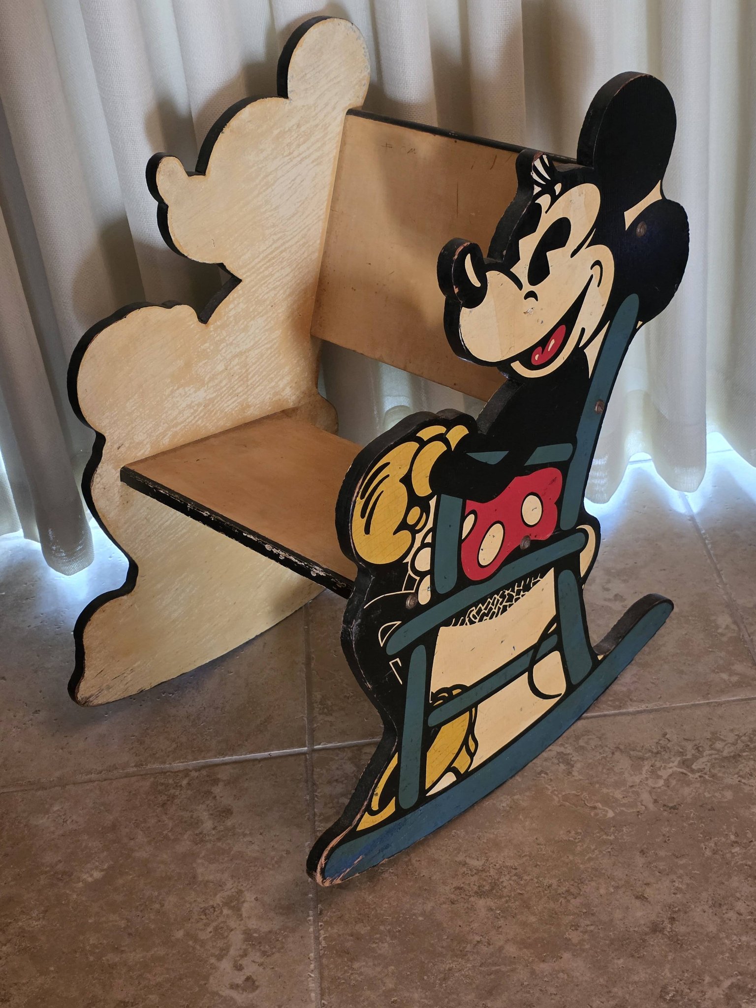 Today I picked up a 1930's Disney Kroehler child's rocking chair ...