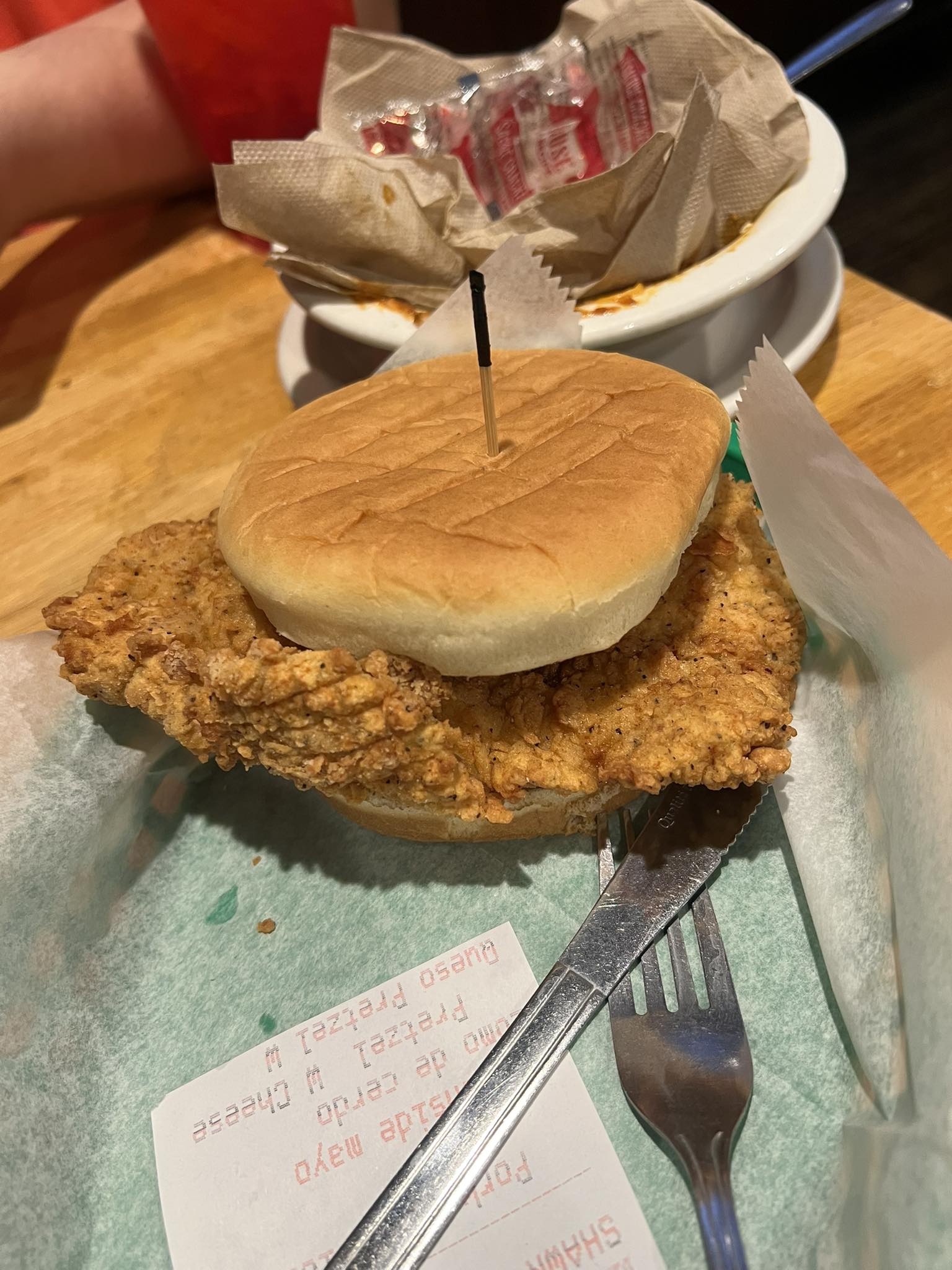 Best fried tenderloin sandwich at Check's Cafe