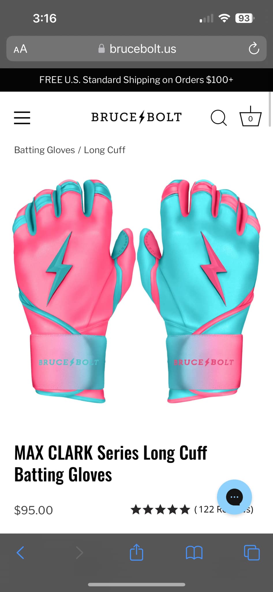 Gants De Frappe Bruce Bolt Max Clark - Rose/sarcelle - Taille M - Occasion