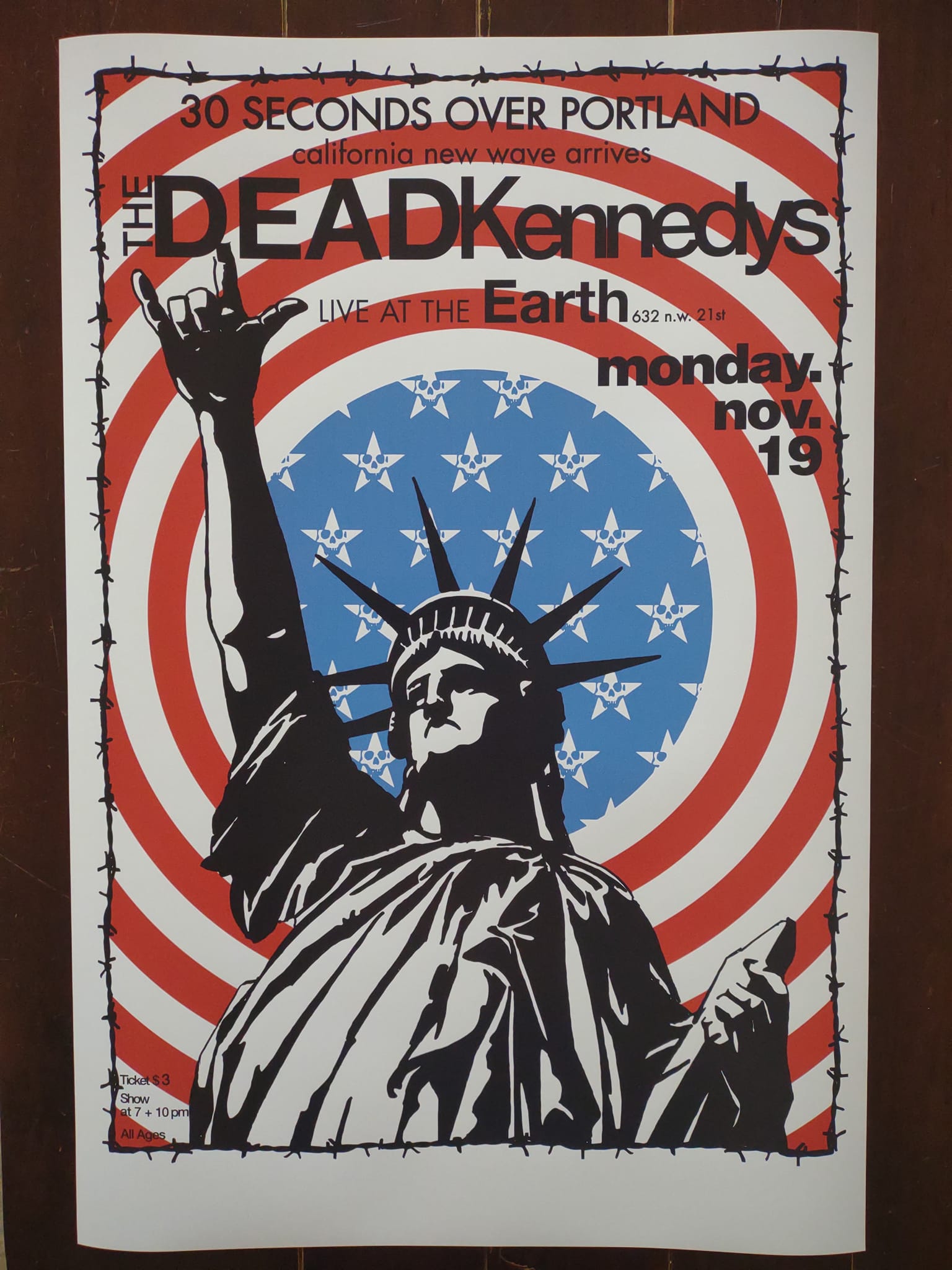 Dead Kennedys 1983 Concert Poster by Art Maggot in Eugene