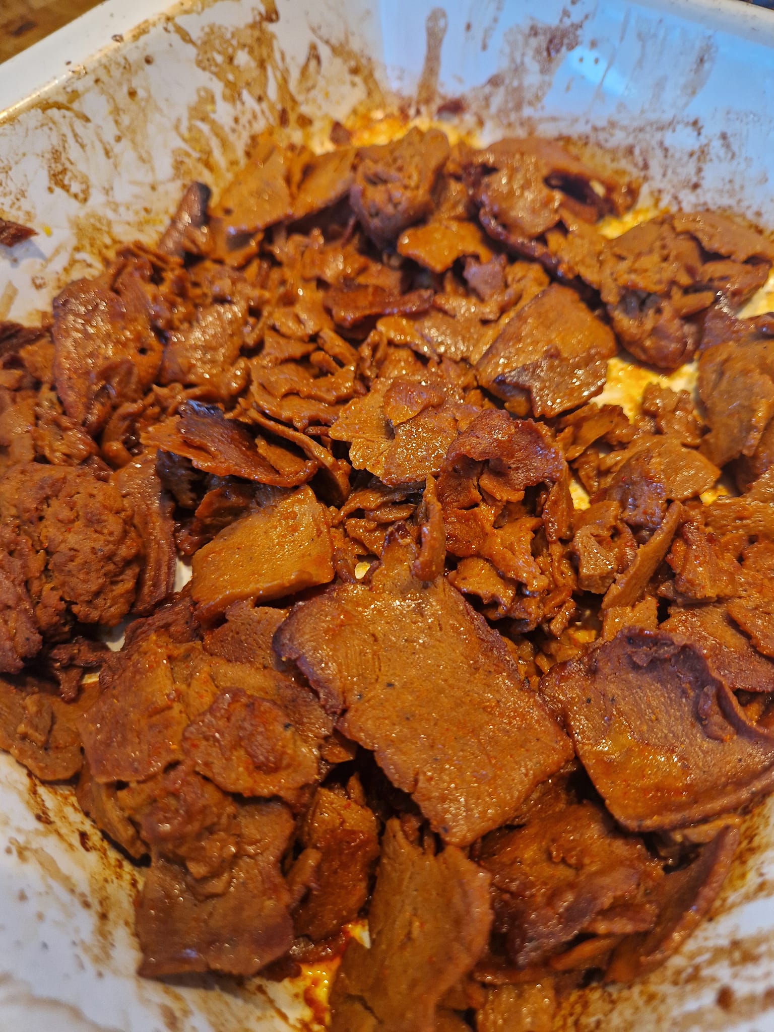 Another vegan masterclass lunch, vegan doner, mixed with smoked 