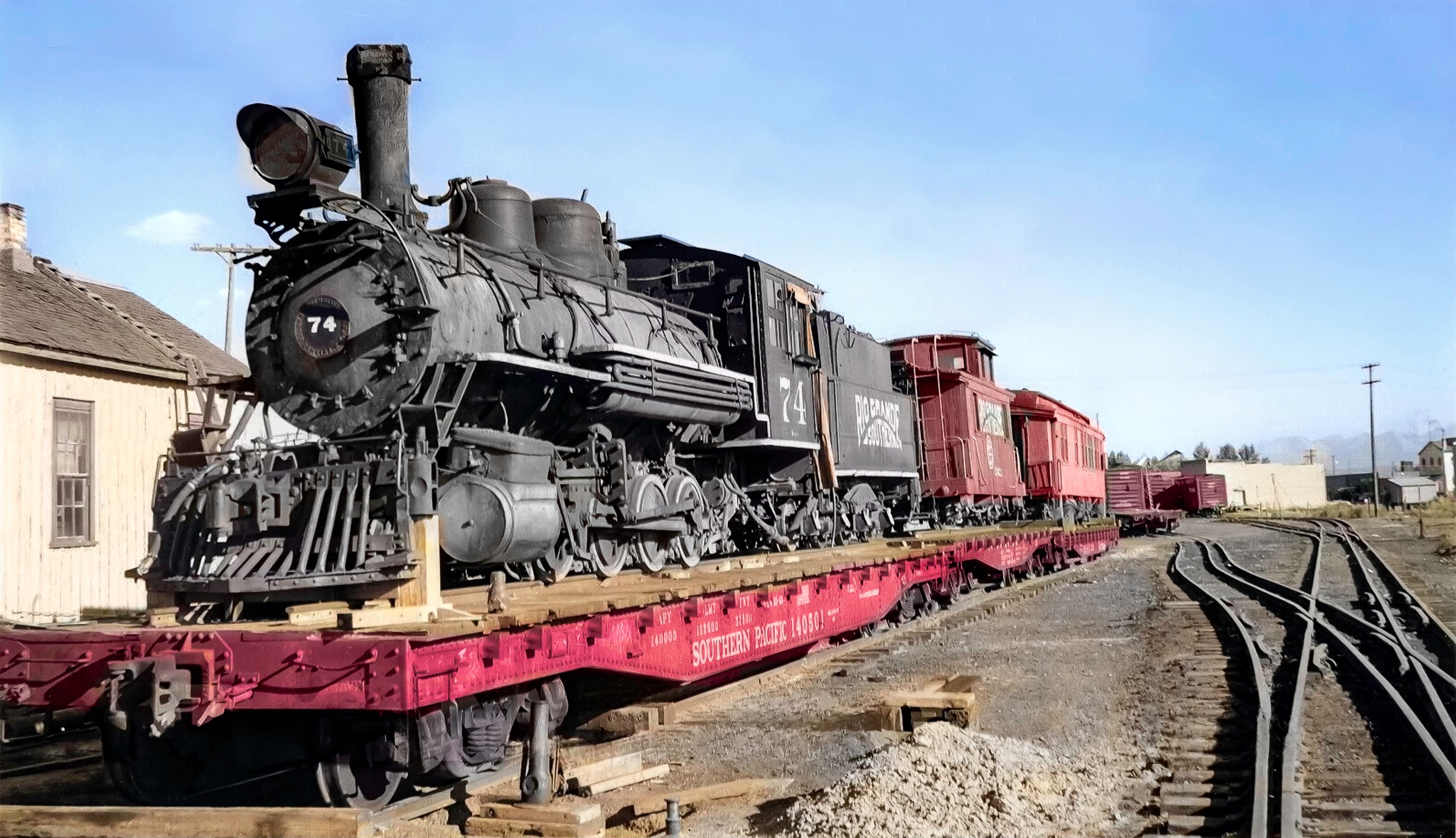 Rio Grande Southern motor no. 7 at Colorado Railroad Museum