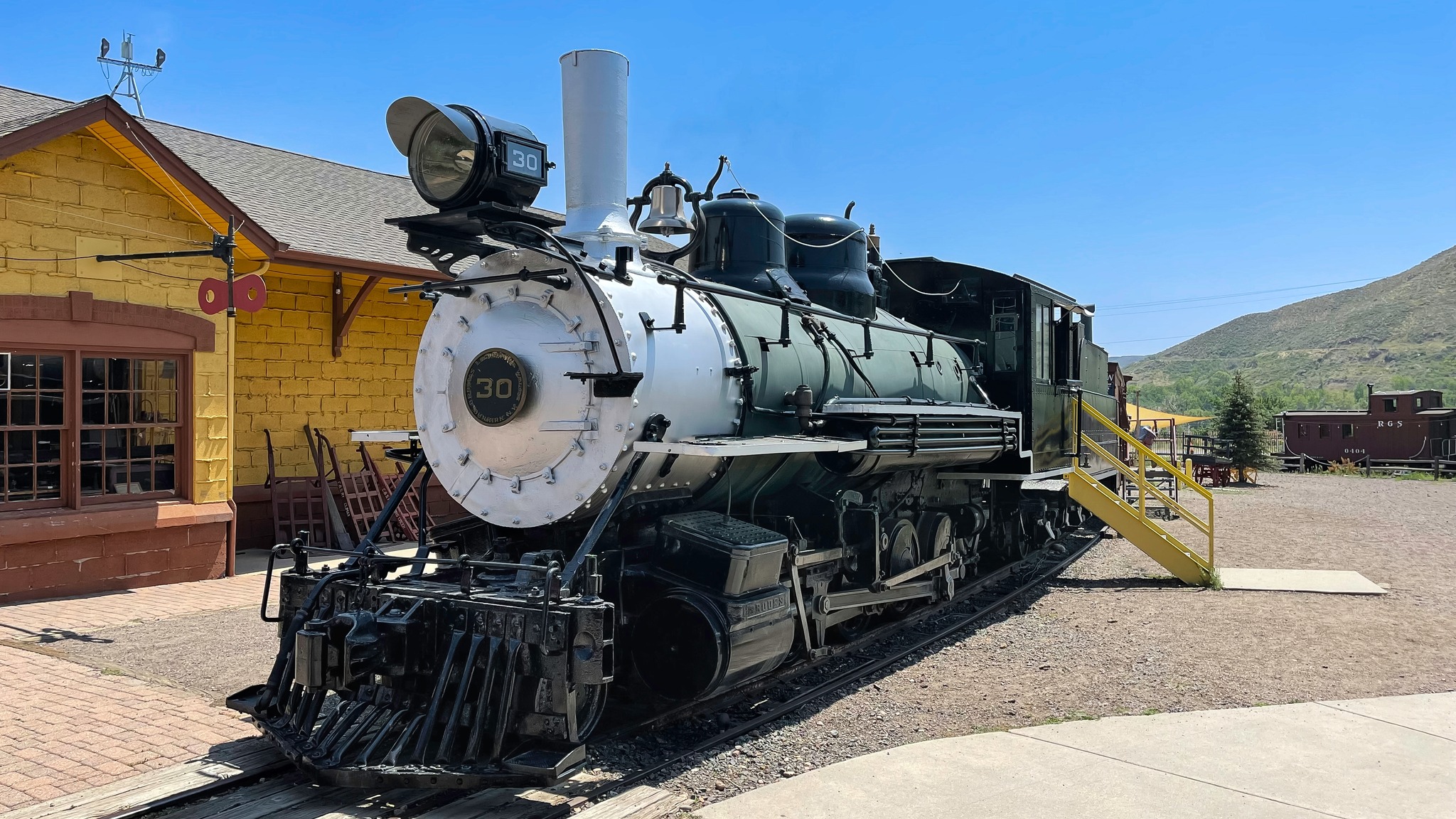 Rio Grande Southern motor no. 7 at Colorado Railroad Museum