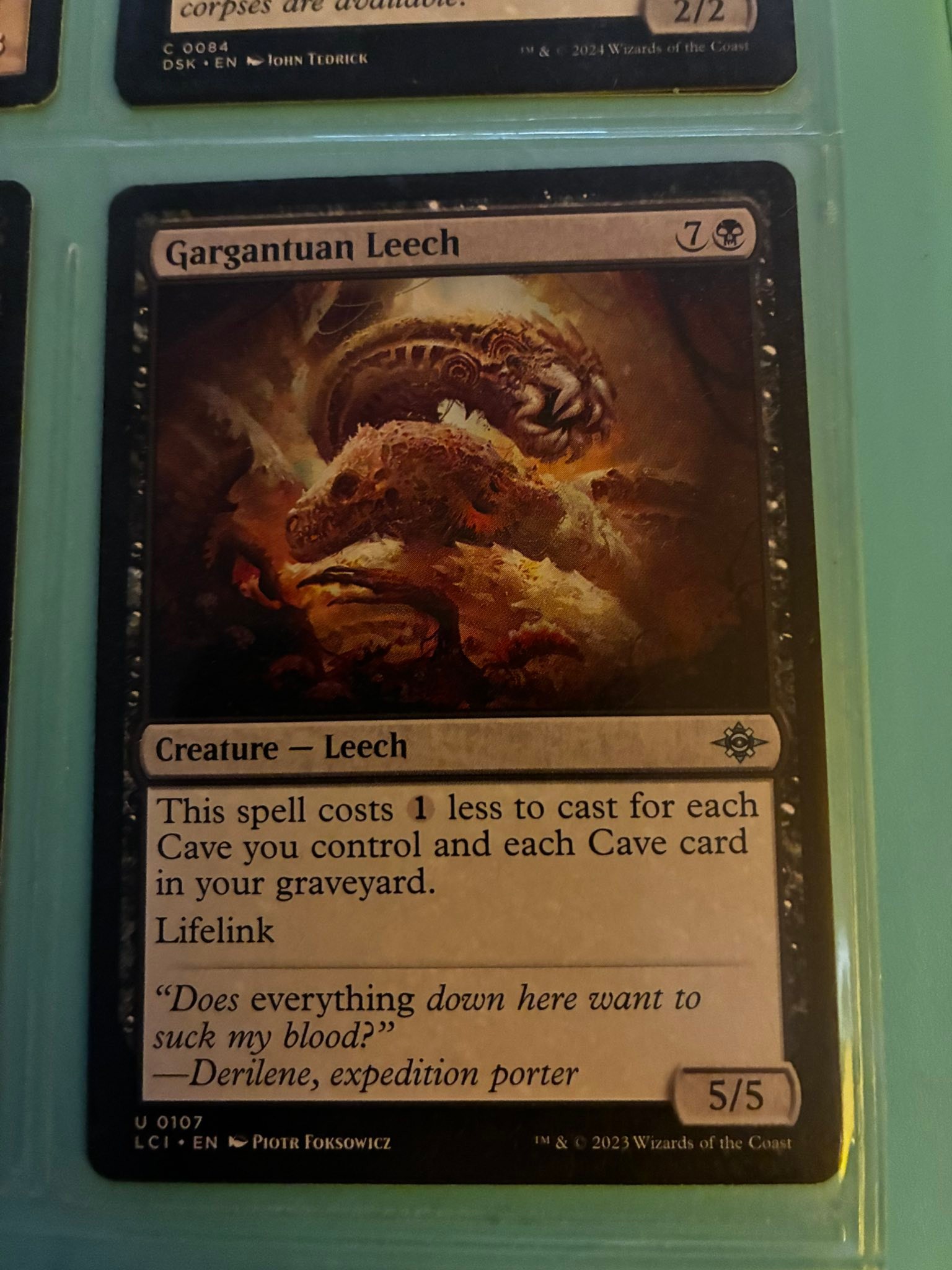 leeches mtg card Curse of Foil - Innistrad All cards will be carefully packed for safe transit Magic: the Gathering Gargantuan Leech