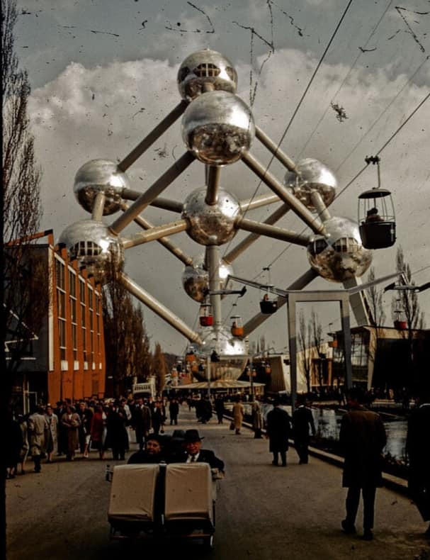 The Atomium, symbol of The Brussels World's Fair. 1958