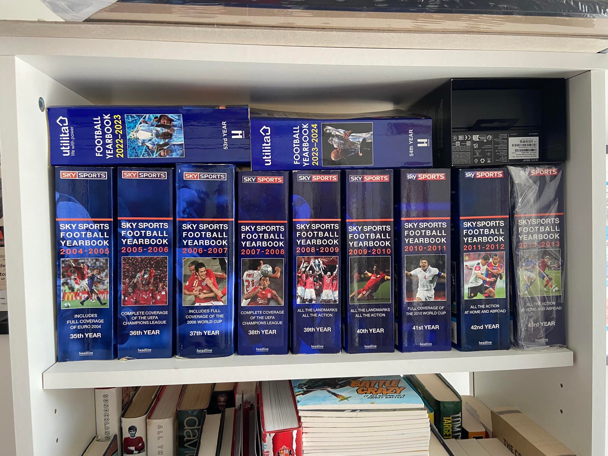 Complete set of Rothmans Football Yearbooks from 1970- 2024 ( 54 
