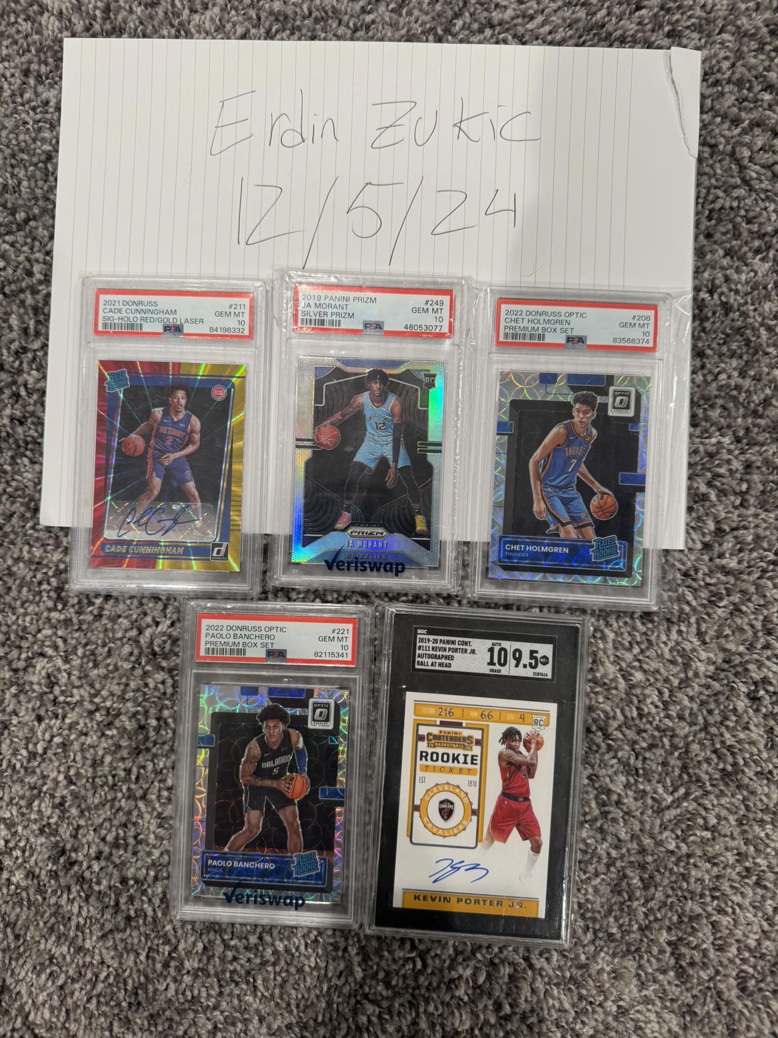 ?Wednesday Night NBA Slab Sale ? NBA Ja Prizm Silver PSA 10 