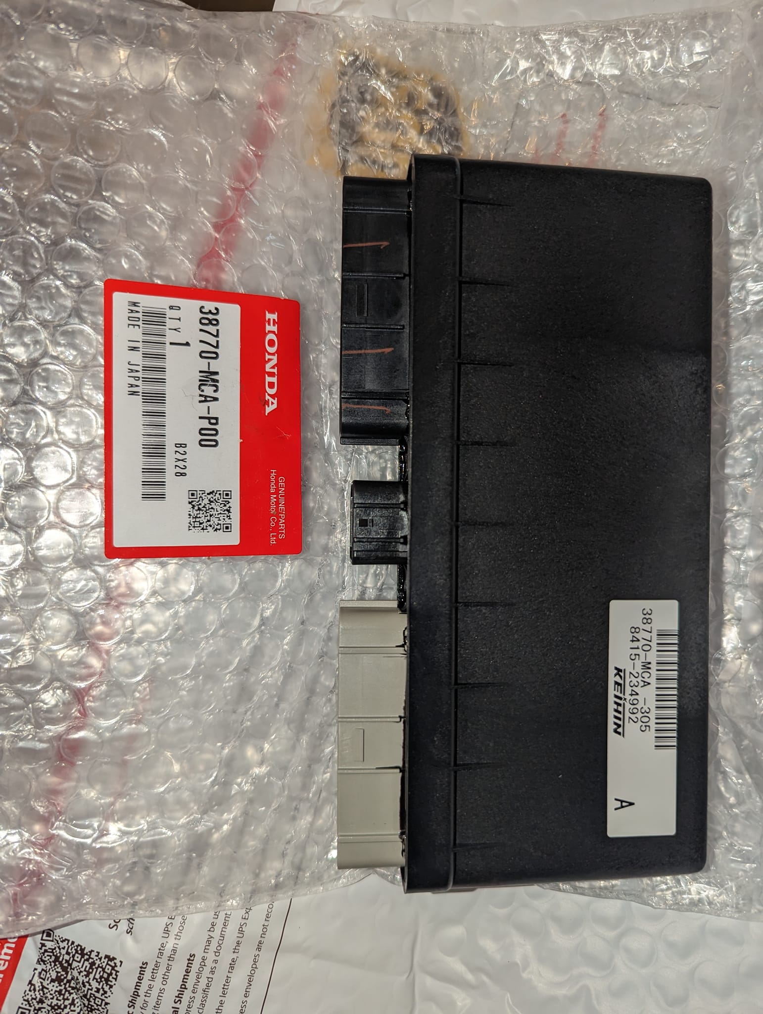 ECM failure mode in early gl1800