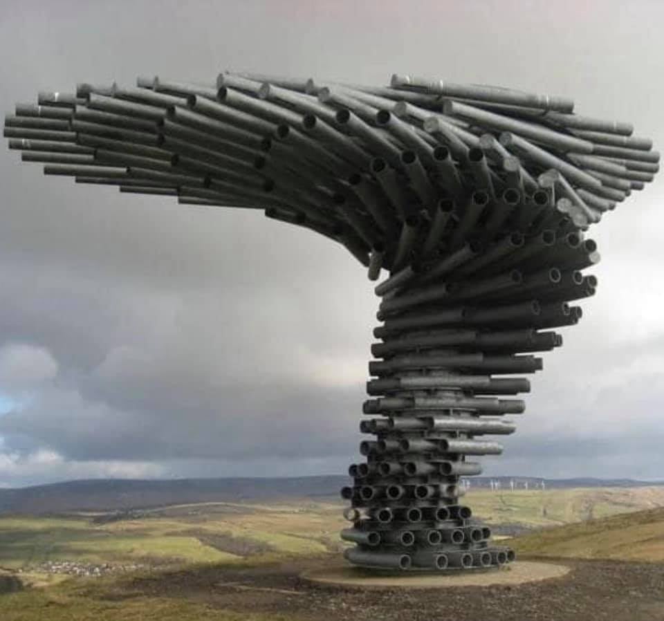 The new sculpture is designed to produce sonic overtones as the