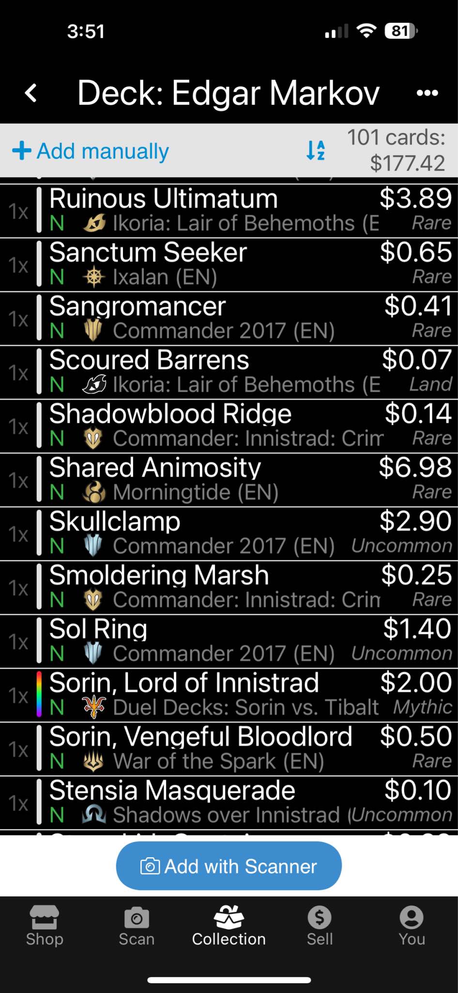mtg vampiric bloodlust card list Vampires - Edgar Markov Vampires