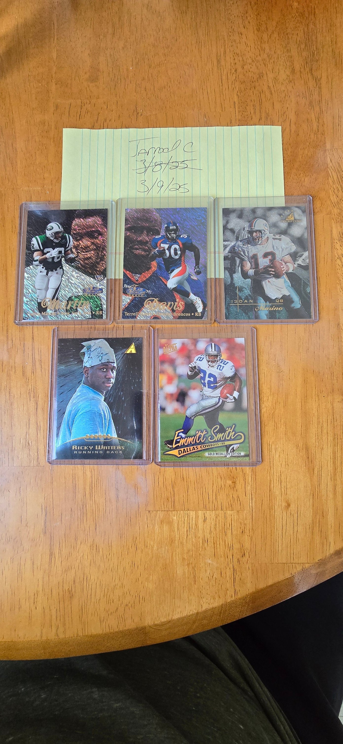 5 card lot for sale - $15 shipped 1997 Emmitt Smith Fleer Ultra 