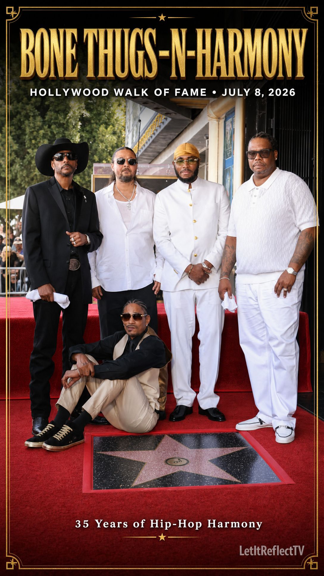 HOLLYWOOD HISTORY IN THE MAKING ‼️ July 8th — Bone Thugs-N
