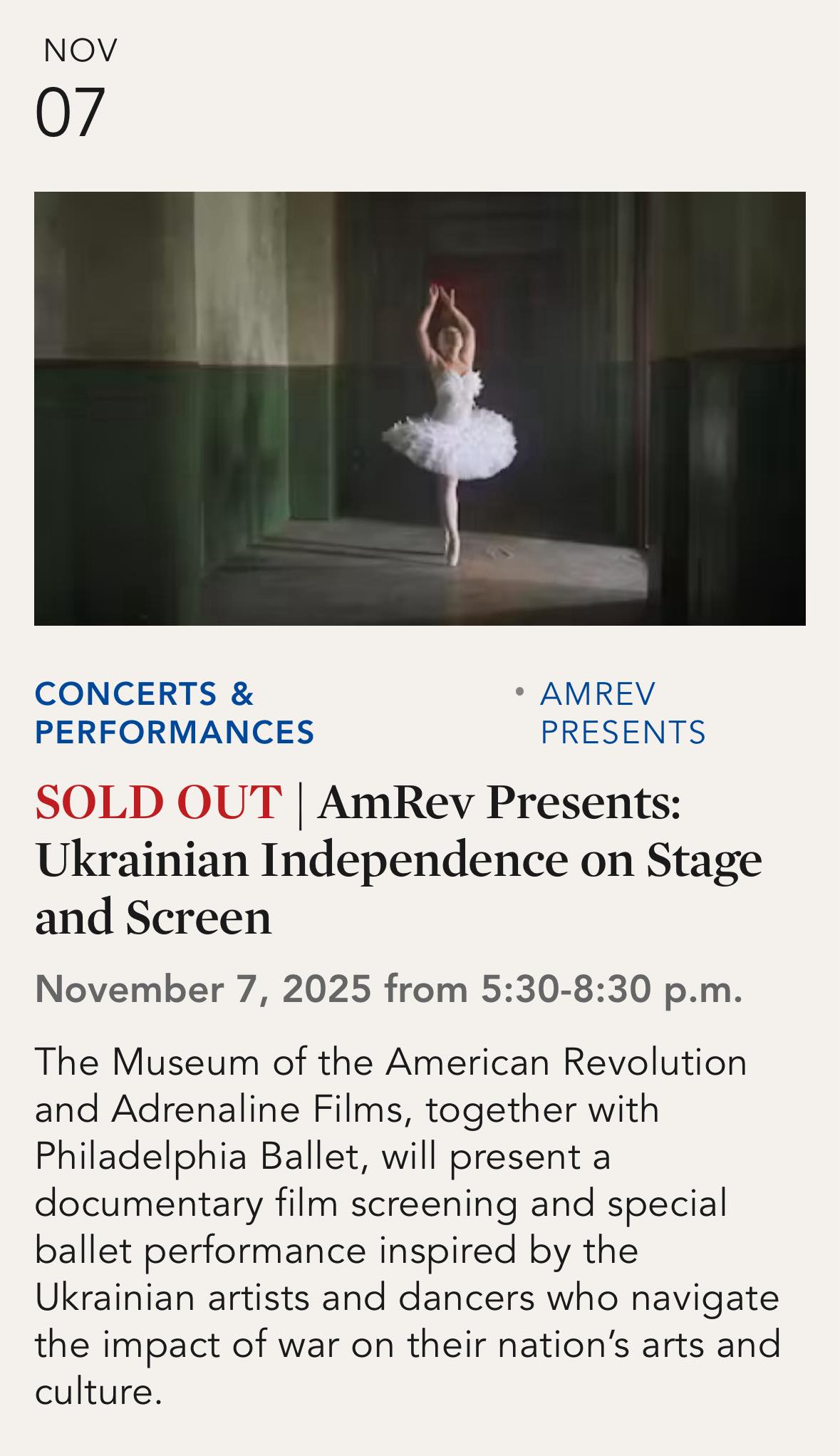 Iryna - I am thrilled to announce that we are sold out for tomorrow ...