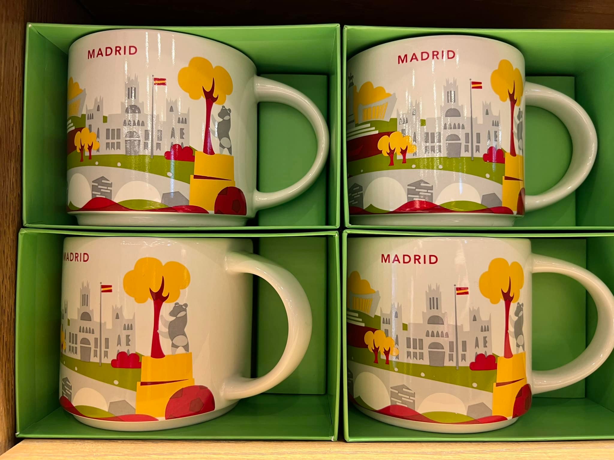 Actual Starbucks merchandise in Madrid