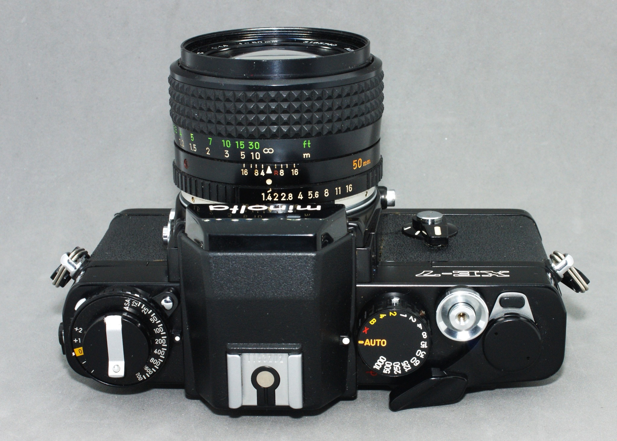 Minolta XE-7 film camera with f1.4 lens returns home
